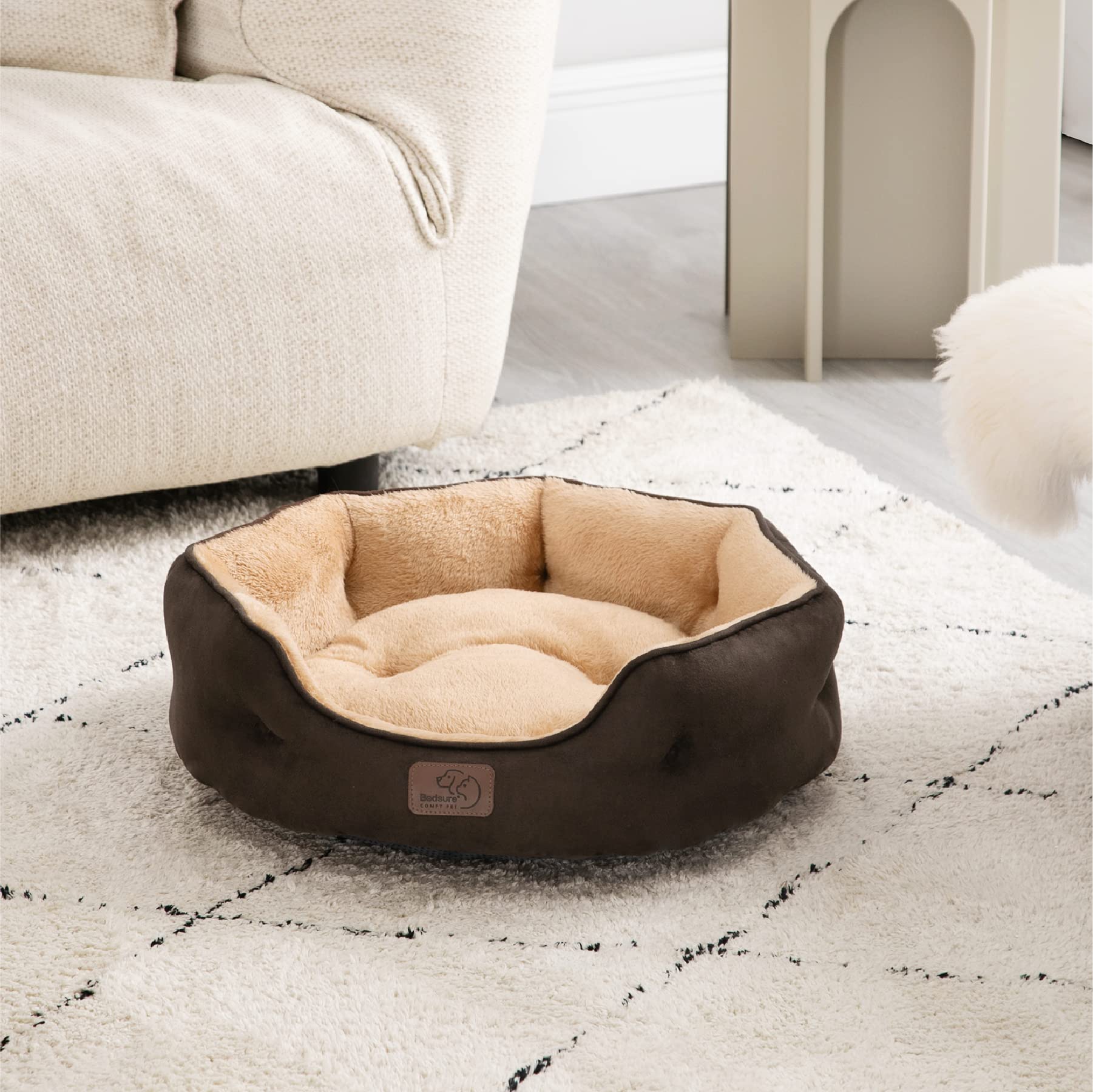 Foto 8 pulgar | Cama Para Mascotas Para Perros Y Gatos Pequeños, Color Marrón, 63,5 Cm - Venta Internacional.