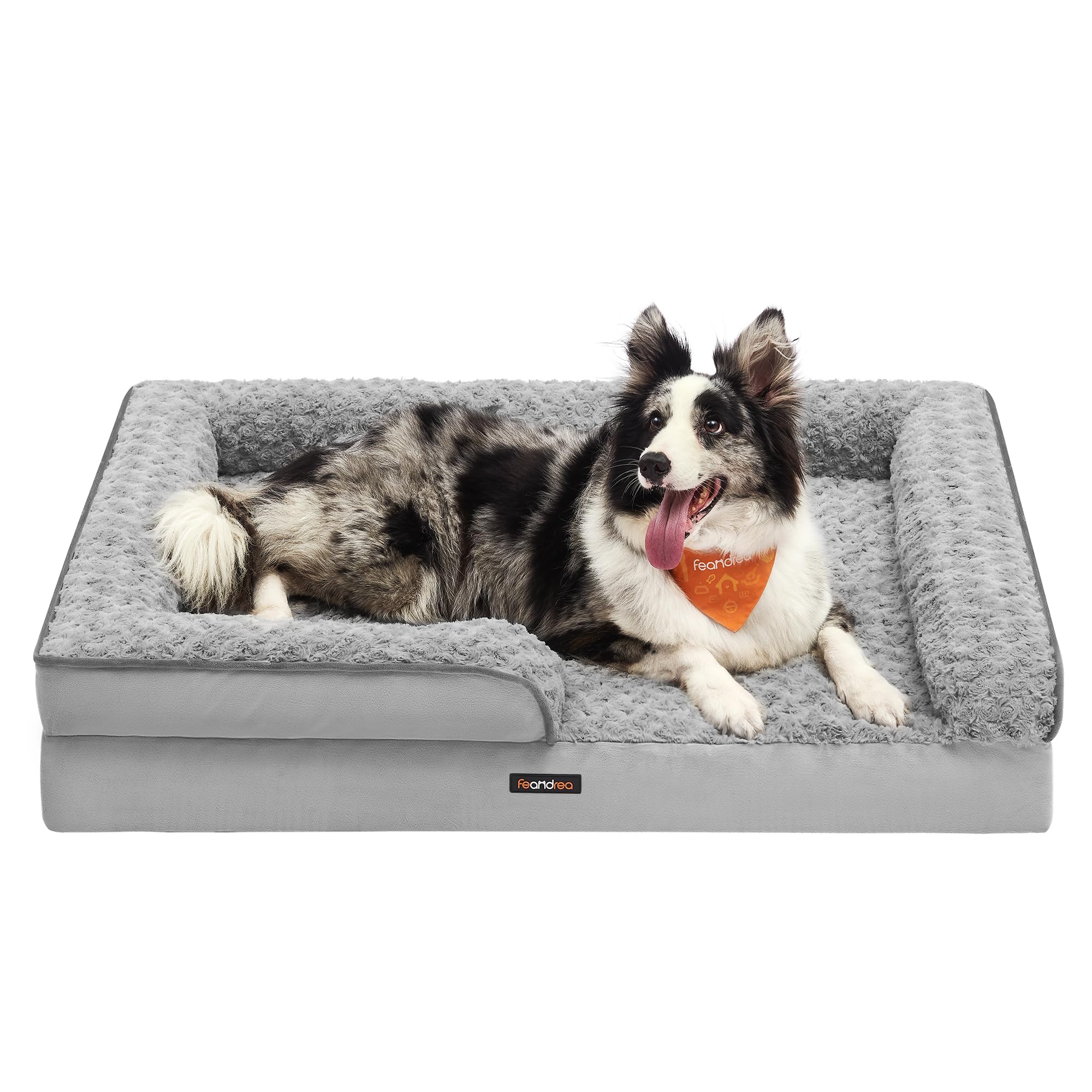 Foto 2 pulgar | Feandrea Cama Para Perros, Cama Para Mascotas, 106 X 81 X 18 Cm, Ortopédica Con Espuma Corrugada, Funda Extraíble