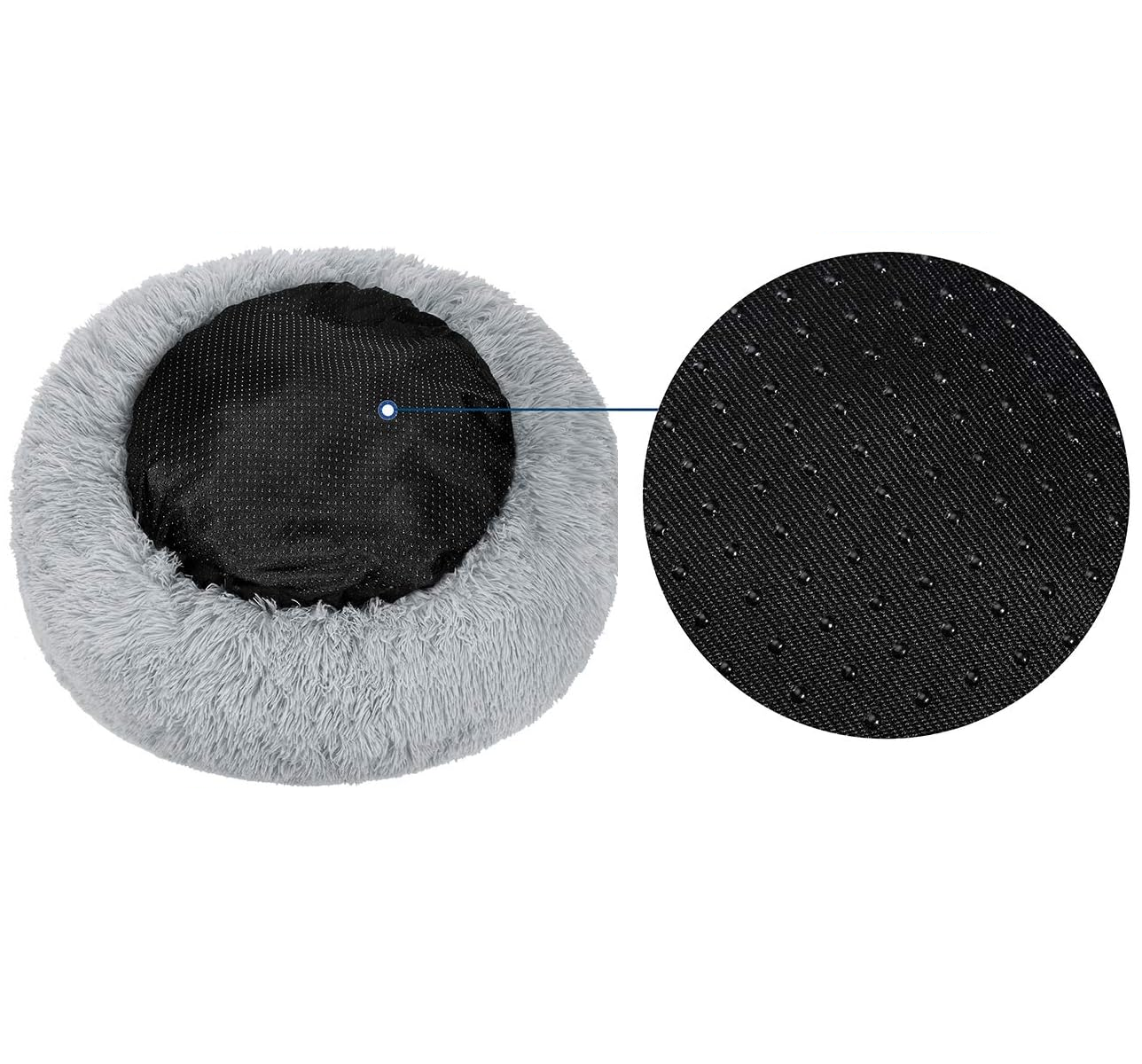 Foto 4 pulgar | Cama Mascota Tipo Dona Anti Estrés Perro O Gato Eo Safe Imports Esi-12212-1 Gris
