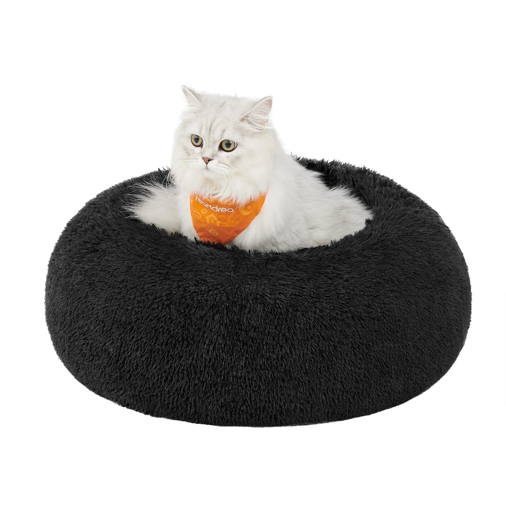 Feandrea Cama De Perros, Cama Para Mascotas, Diámetro De 50 Cm, Cojín Central Extraíble Y Lavable, Alfombra De Fel