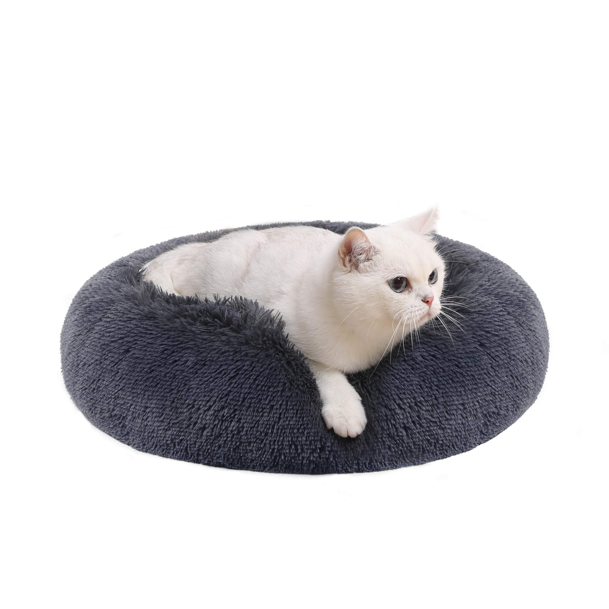 Feandrea Cama De Perros, Cama Para Mascotas, Diámetro De 50 Cm, Cojín Central Extraíble Y Lavable, Alfombra De Felp