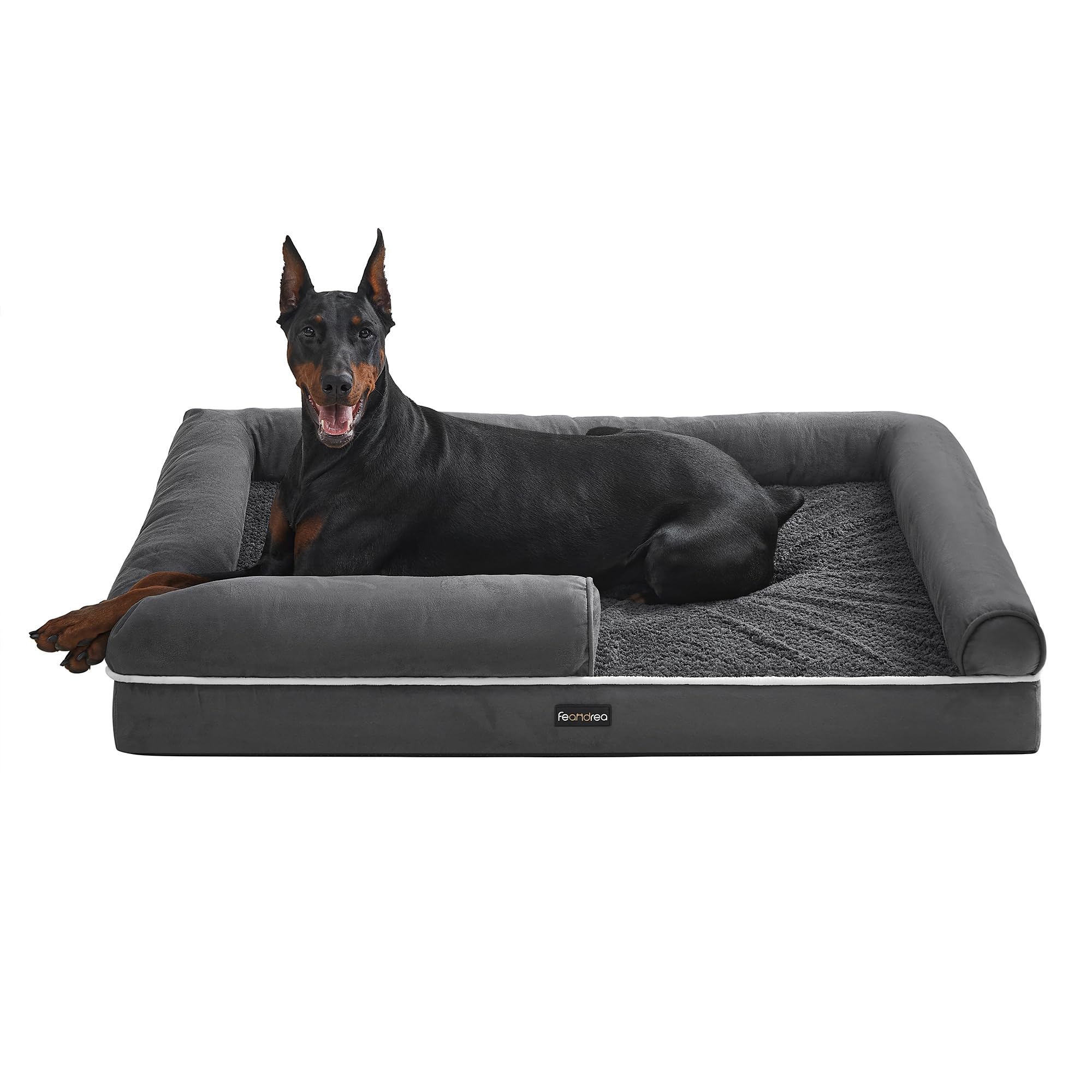 Foto 2 pulgar | Feandrea Cama Ortopédica Para Perros, Sofá, Cama Para Mascotas, Funda Extraíble Y Lavable, 122 X 85 X 20 Cm, Gris Osc