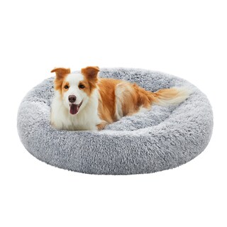 Foto 1 | Feandrea Cama De Perros, Cama Para Mascotas, Diámetro De 100 Cm, Cojín Central Extraíble Y Lavable, Alfombra De Fe