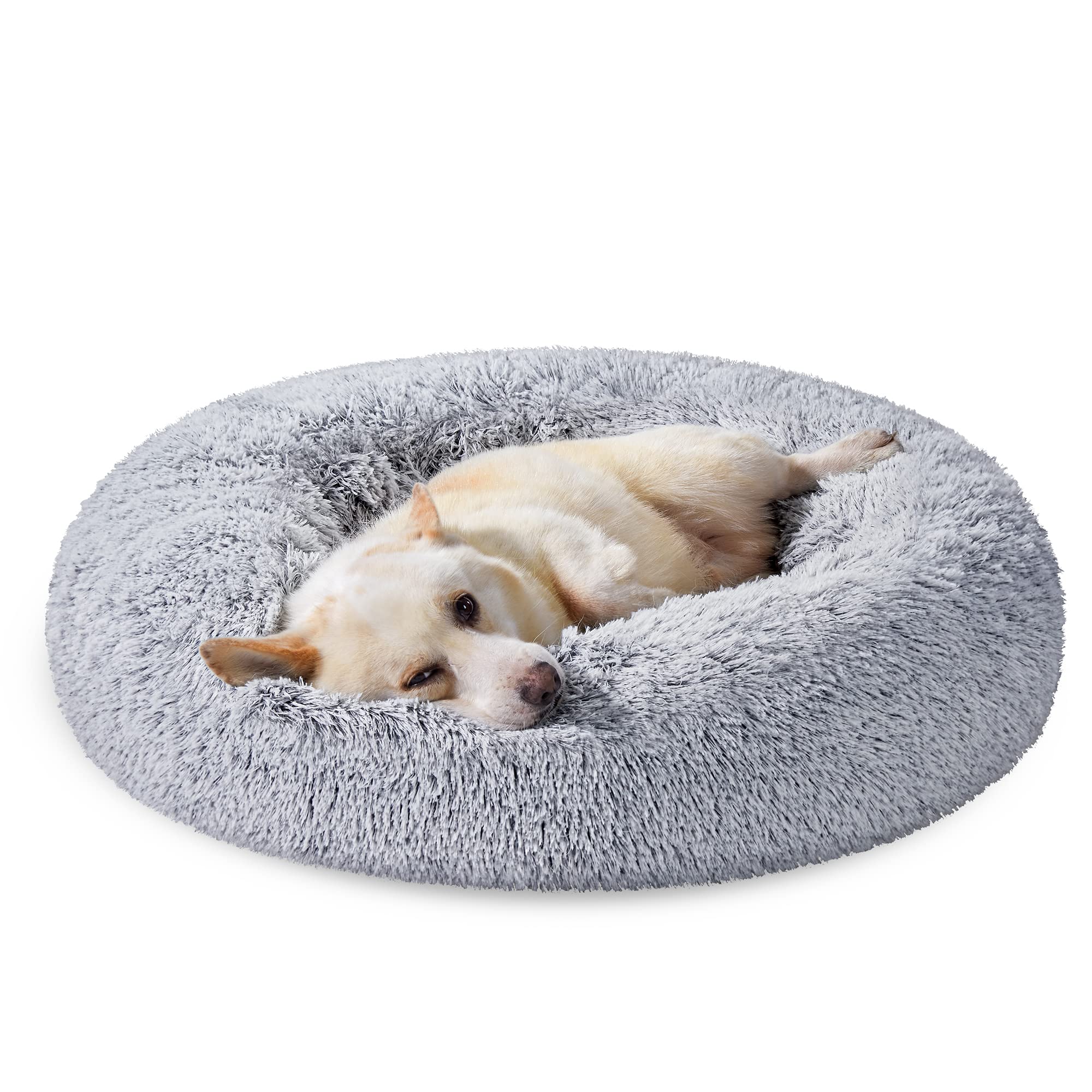 Feandrea Cama De Perros, Cama Para Mascotas, Diámetro De 80 Cm, Cojín Central Extraíble Y Lavable, Alfombra