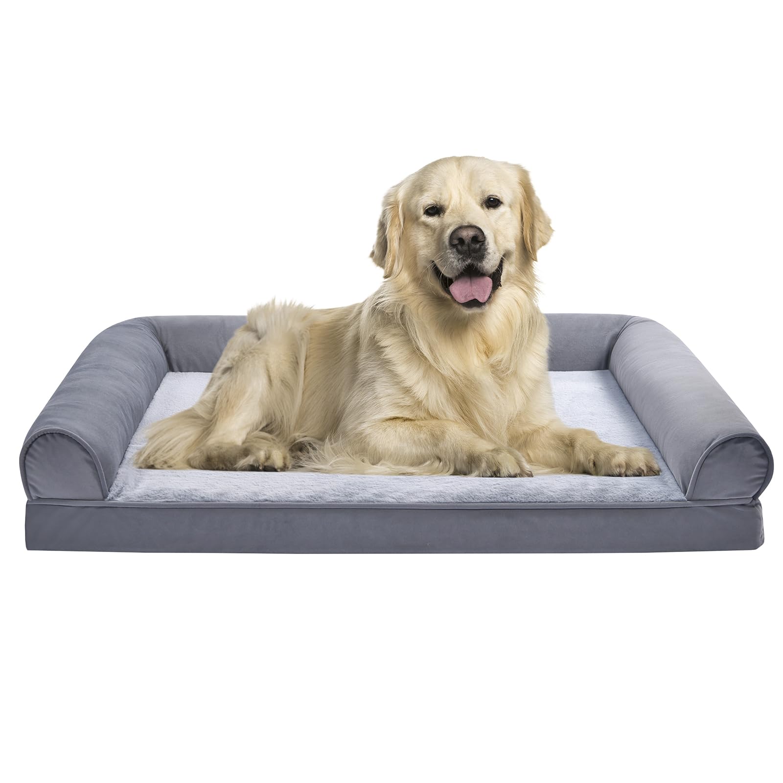 Foto 3 pulgar | Cama Para Mascotas Amazon Basics, Sofá De Espuma Para Sala De Estar, Gris, 112 X 89 Cm - Venta Internacional.