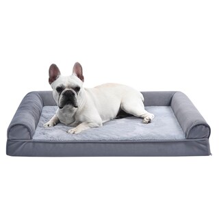 Foto 2 | Cama Para Mascotas Amazon Basics, Sofá De Espuma Para Sala De Estar, Gris, 90 X 70 Cm - Venta Internacional.