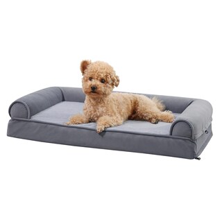Foto 2 | Cama Para Mascotas Amazon Basics, Sofá De Espuma Para Sala De Estar, Color Gris, 76 X 51 Cm - Venta Internacional.
