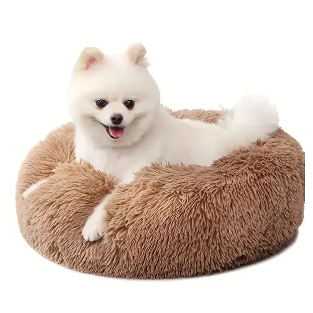 Cama Antiestrés Para Mascotas, Mediana 60cm, Color Marrón