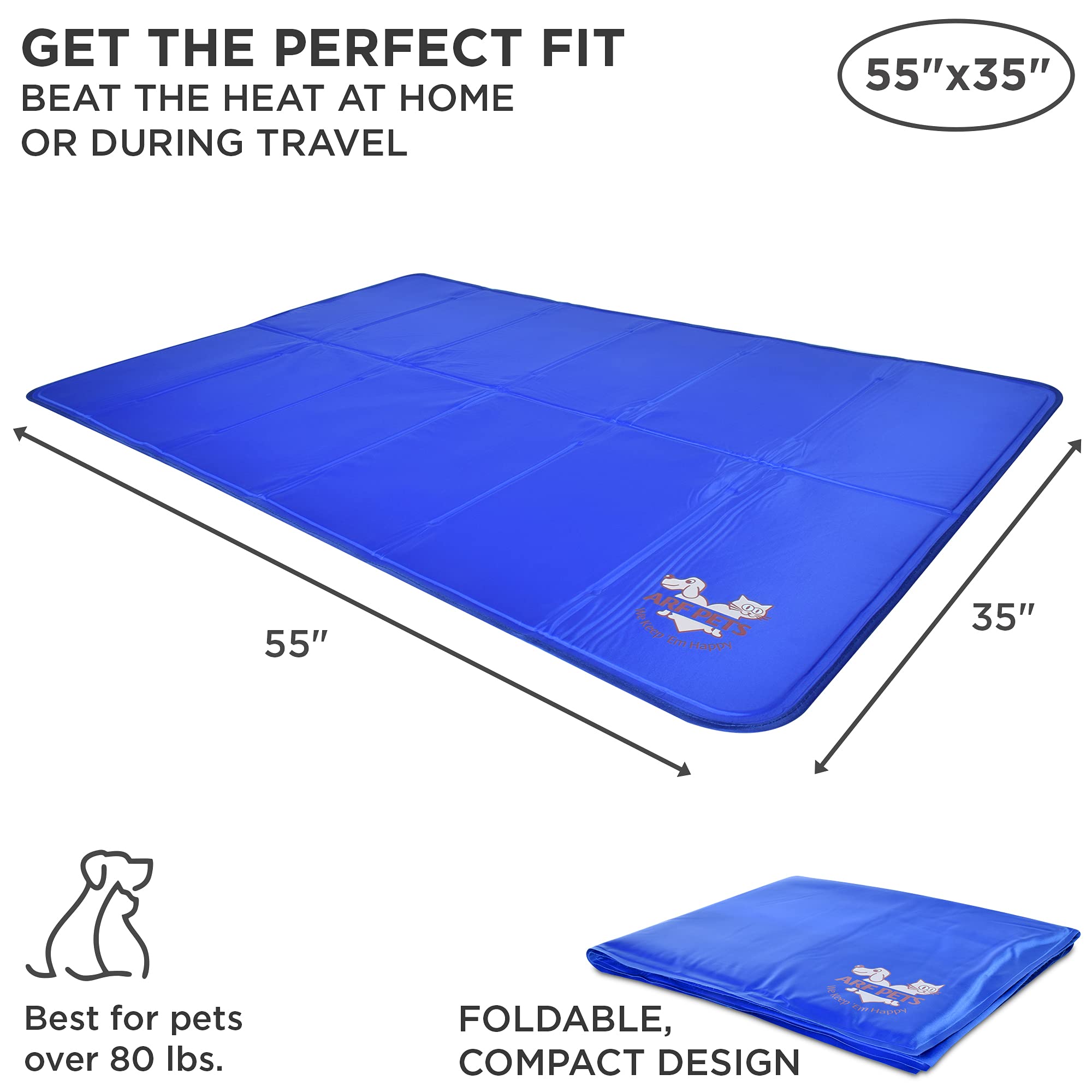 Foto 3 pulgar | Alfombrilla Refrescante Para Perros Arf Pets, 90 X 140 Cm, Para Casetas, Jaulas Y Camas - Venta Internacional.