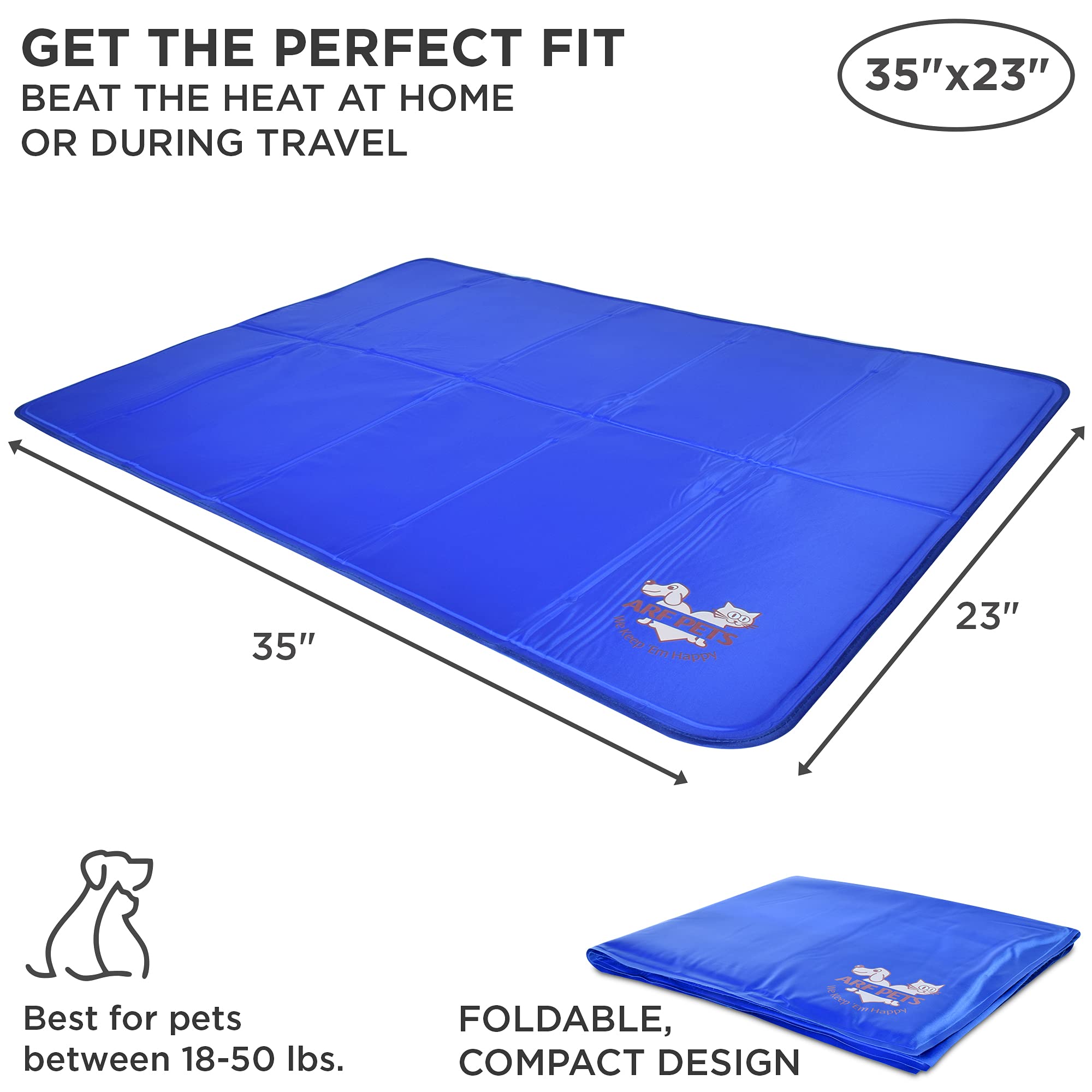 Foto 3 pulgar | Alfombrilla Refrescante Para Perros Arf Pets, 60 X 90 Cm, Casetas Y Camas - Venta Internacional.