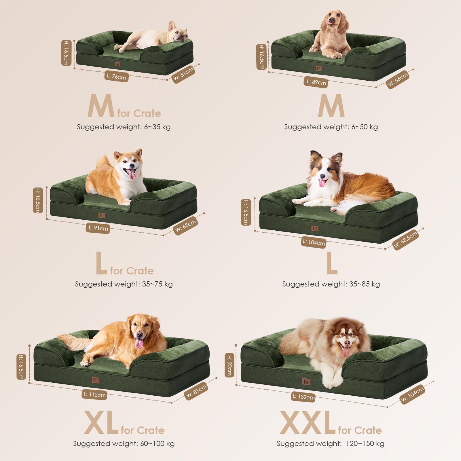 Foto 5 pulgar | Cama Ortopédica Para Perros Eheyciga, Impermeable, Espuma Viscoelástica, Grande - Venta Internacional.