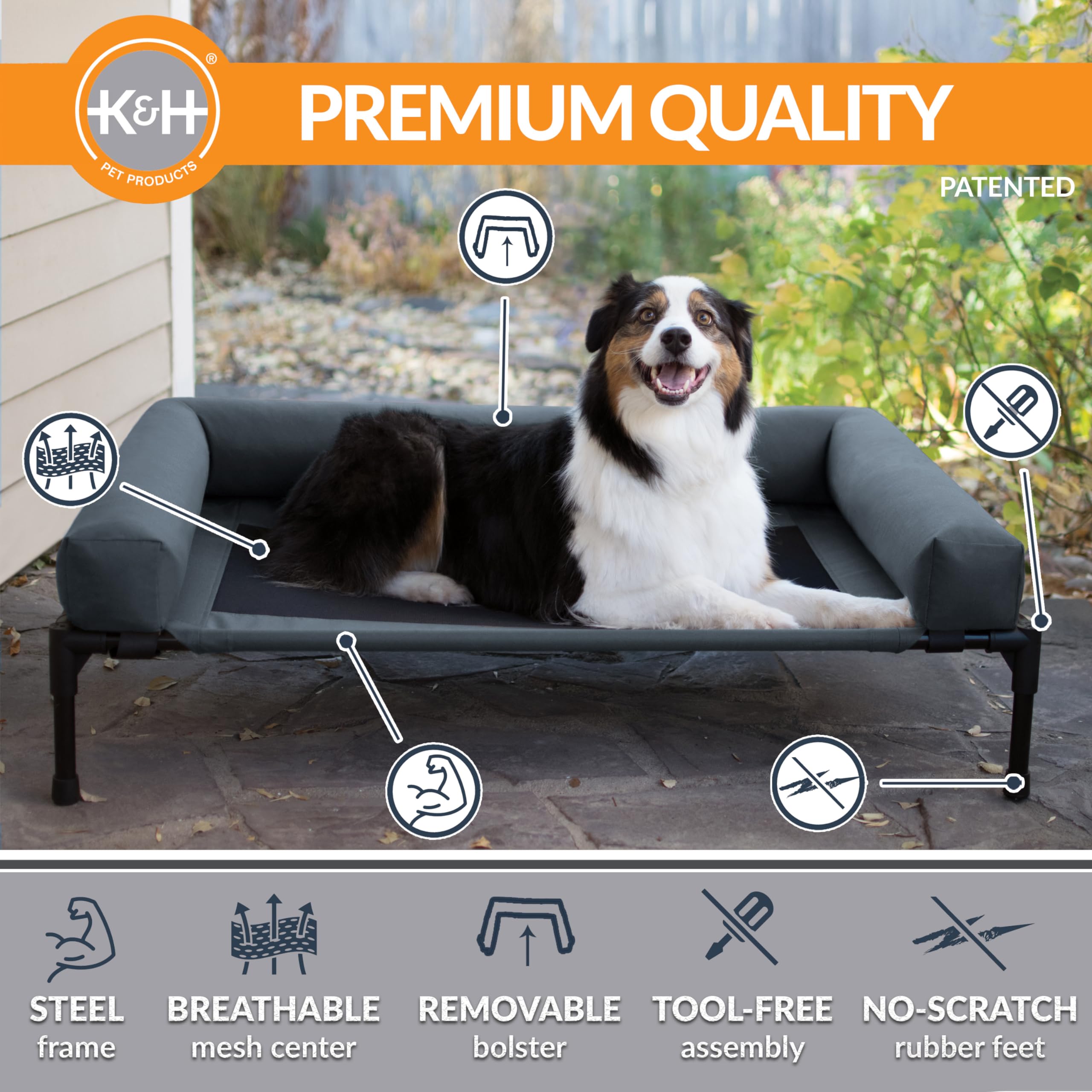 Foto 2 | Cama Para Perros K&h Pet Products Bolster, Cuna Para Perros, Refrigeración Interior Y Exterior - Venta Internacional.