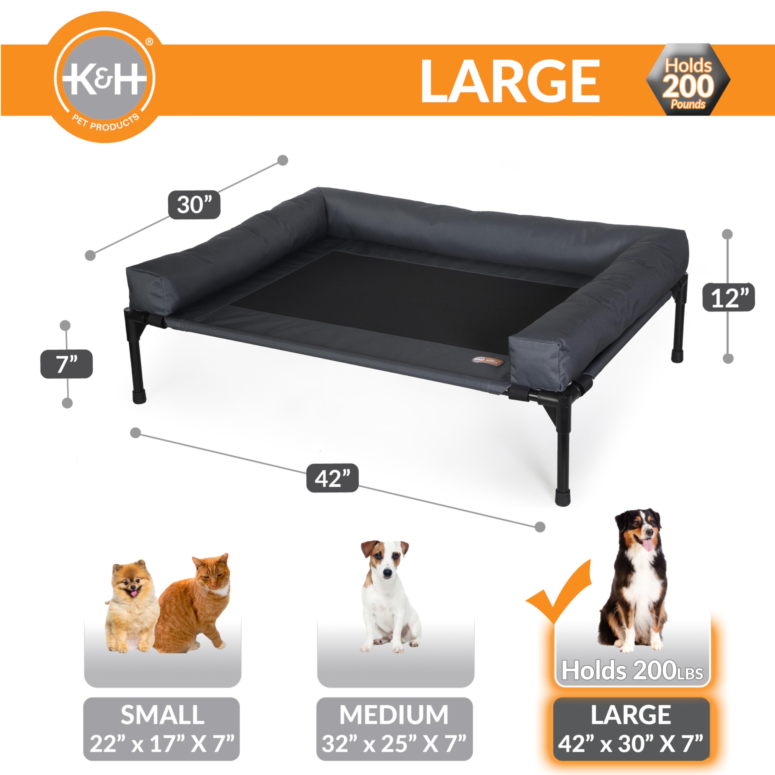 Foto 5 pulgar | Cama Para Perros K&h Pet Products Bolster, Cuna Para Perros, Refrigeración Interior Y Exterior - Venta Internacional.