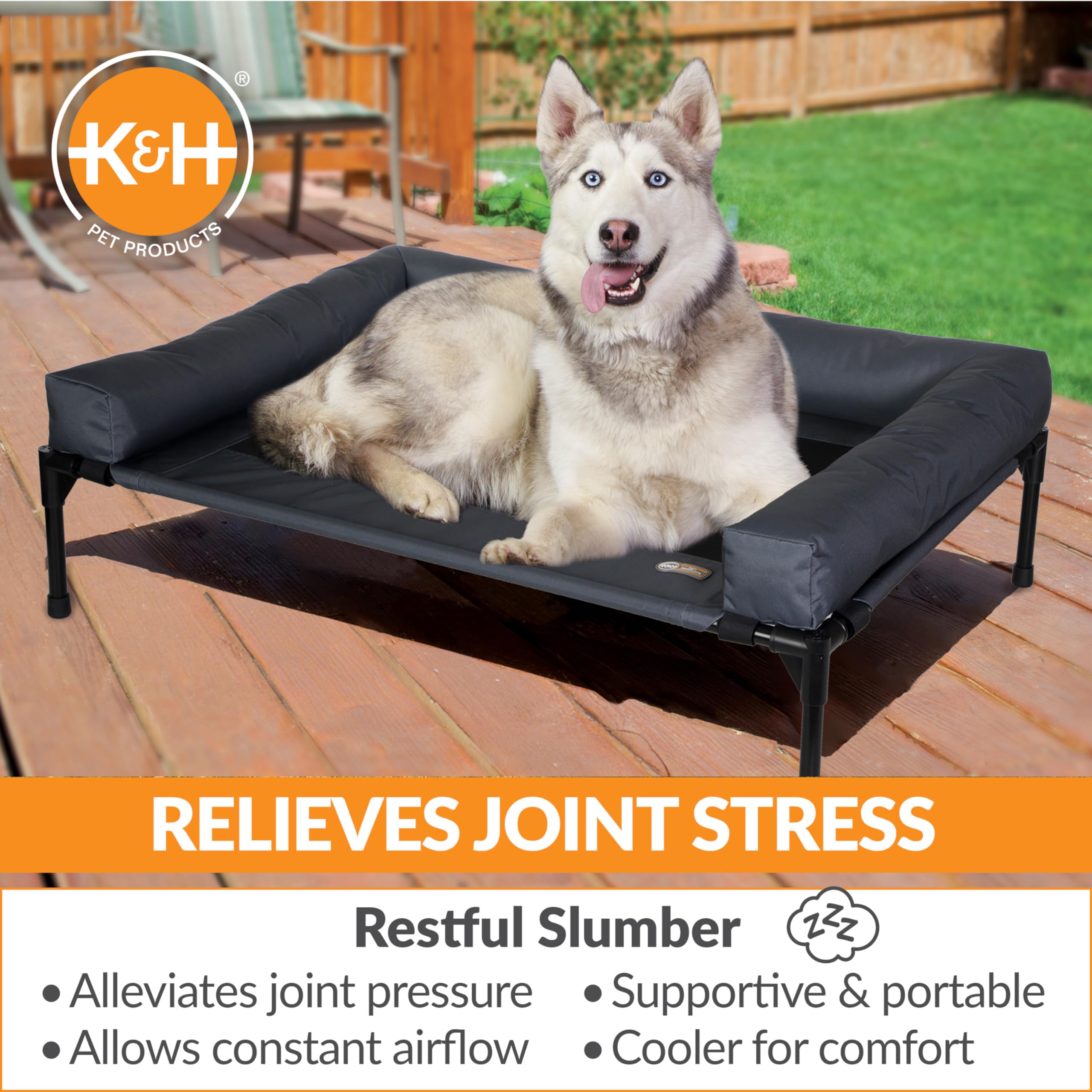 Foto 6 pulgar | Cama Para Perros K&h Pet Products Bolster, Cuna Para Perros, Refrigeración Interior Y Exterior - Venta Internacional.