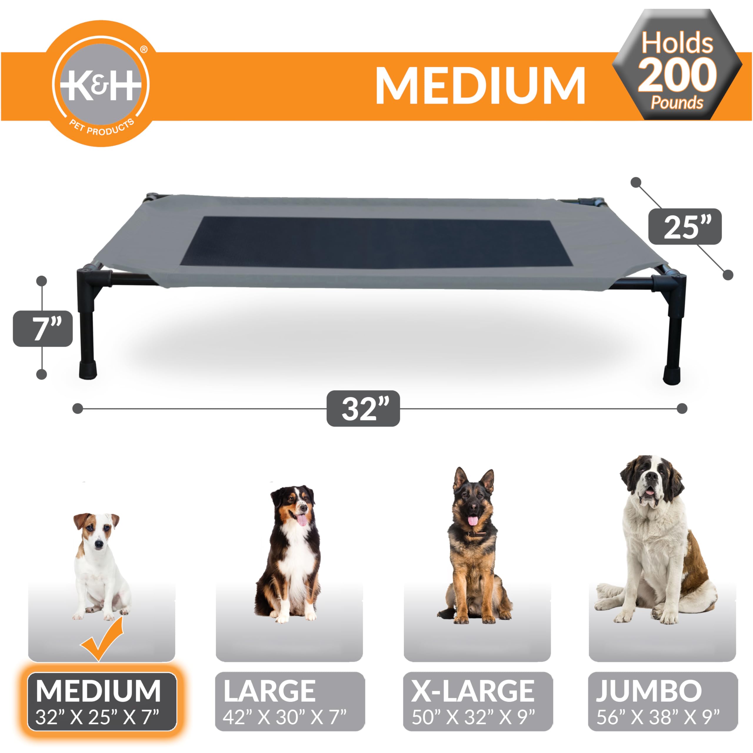 Foto 5 pulgar | Cuna Elevada Para Perros K&h Pet Products Outdoor Para Perros Medianos - Venta Internacional.