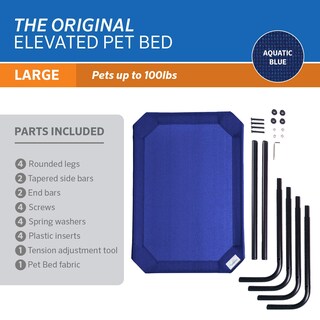 Foto 5 | Cama Coolaroo Coolaroo Elevated Para Perros, Grande, Azul Acuático - Venta Internacional.