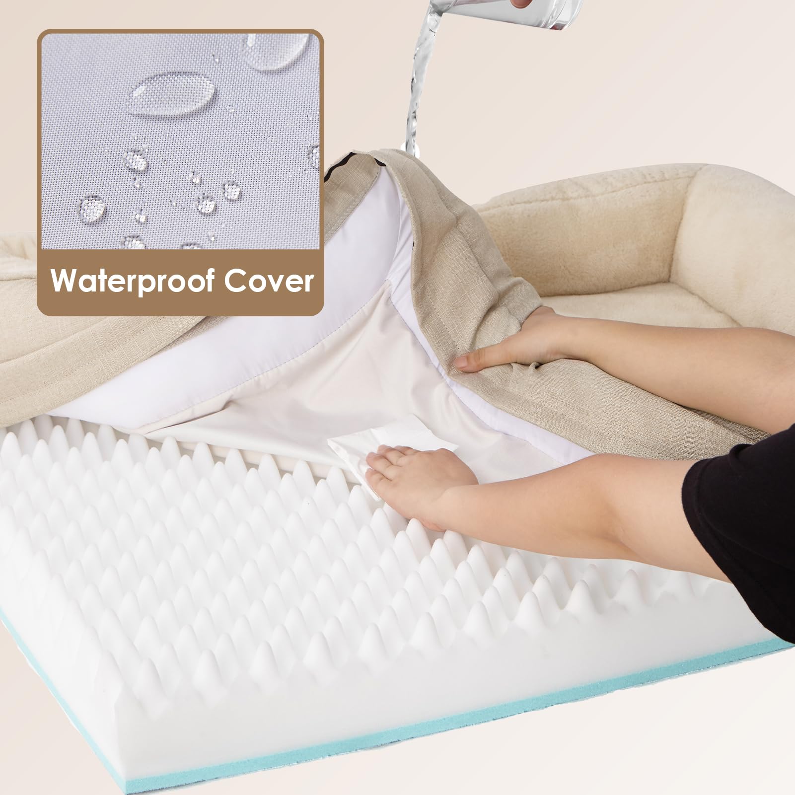 Foto 5 pulgar | Cama Para Perros Eheyciga Memory Foam Xl, Ortopédica, Impermeable, 42 X 30 X 7,5 Cm - Venta Internacional.