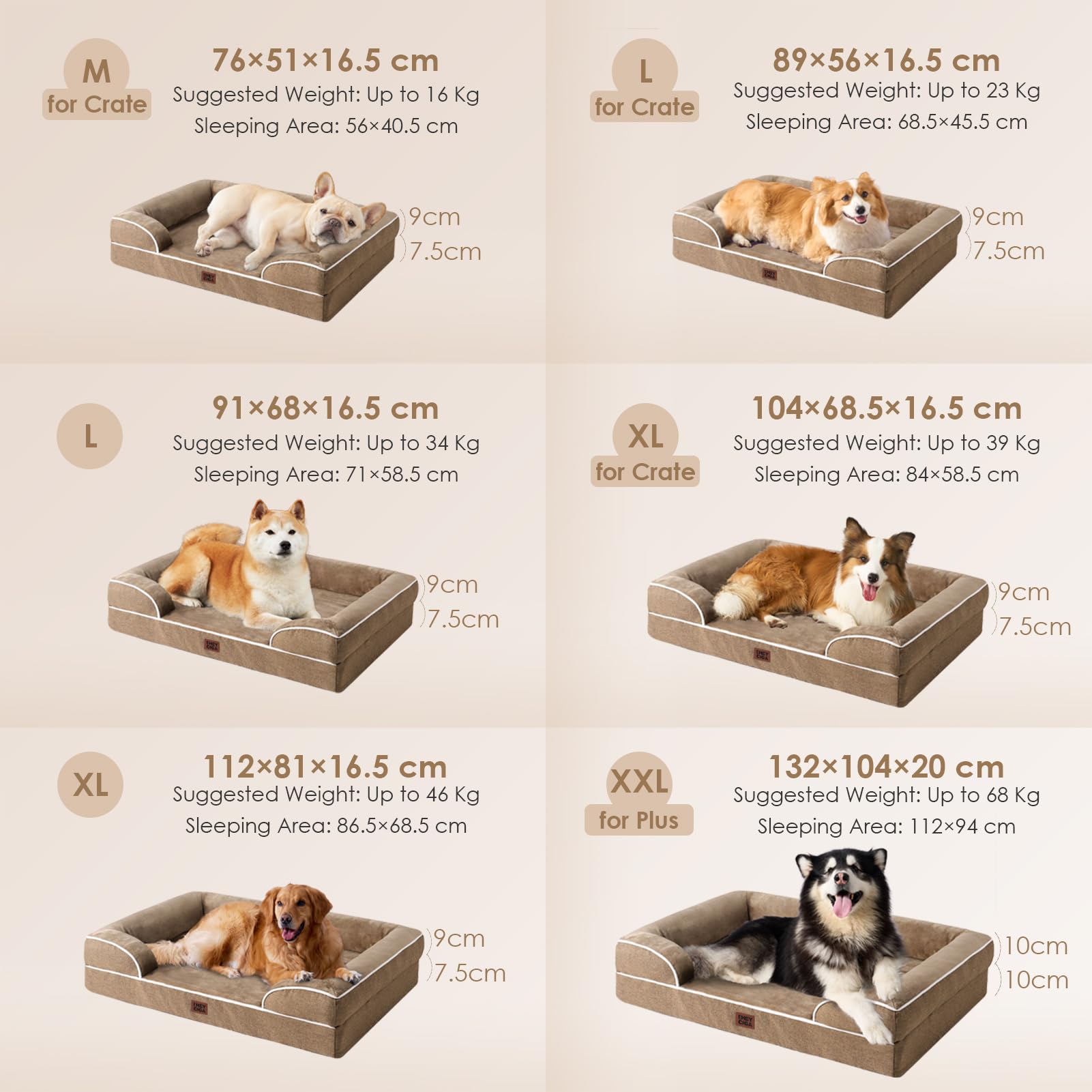 Foto 6 pulgar | Cama Para Perros Eheyciga, Ortopédica, Impermeable, De Espuma Viscoelástica Para Tamaño Mediano - Venta Internacional.
