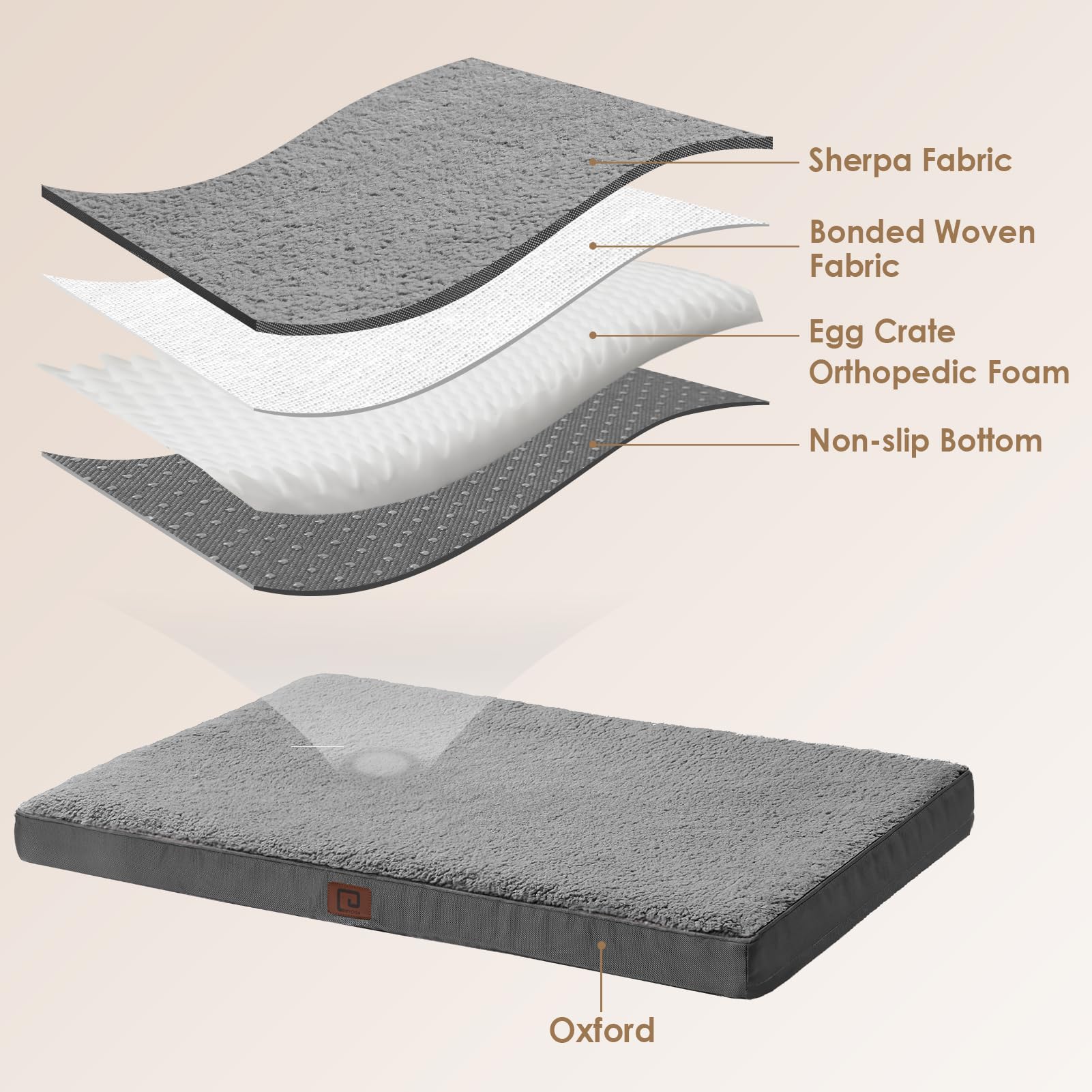 Foto 5 pulgar | Cama Ortopédica Para Perros Eheyciga Xxl Para Perros Gigantes, Gris, 120 X 75 Cm - Venta Internacional.