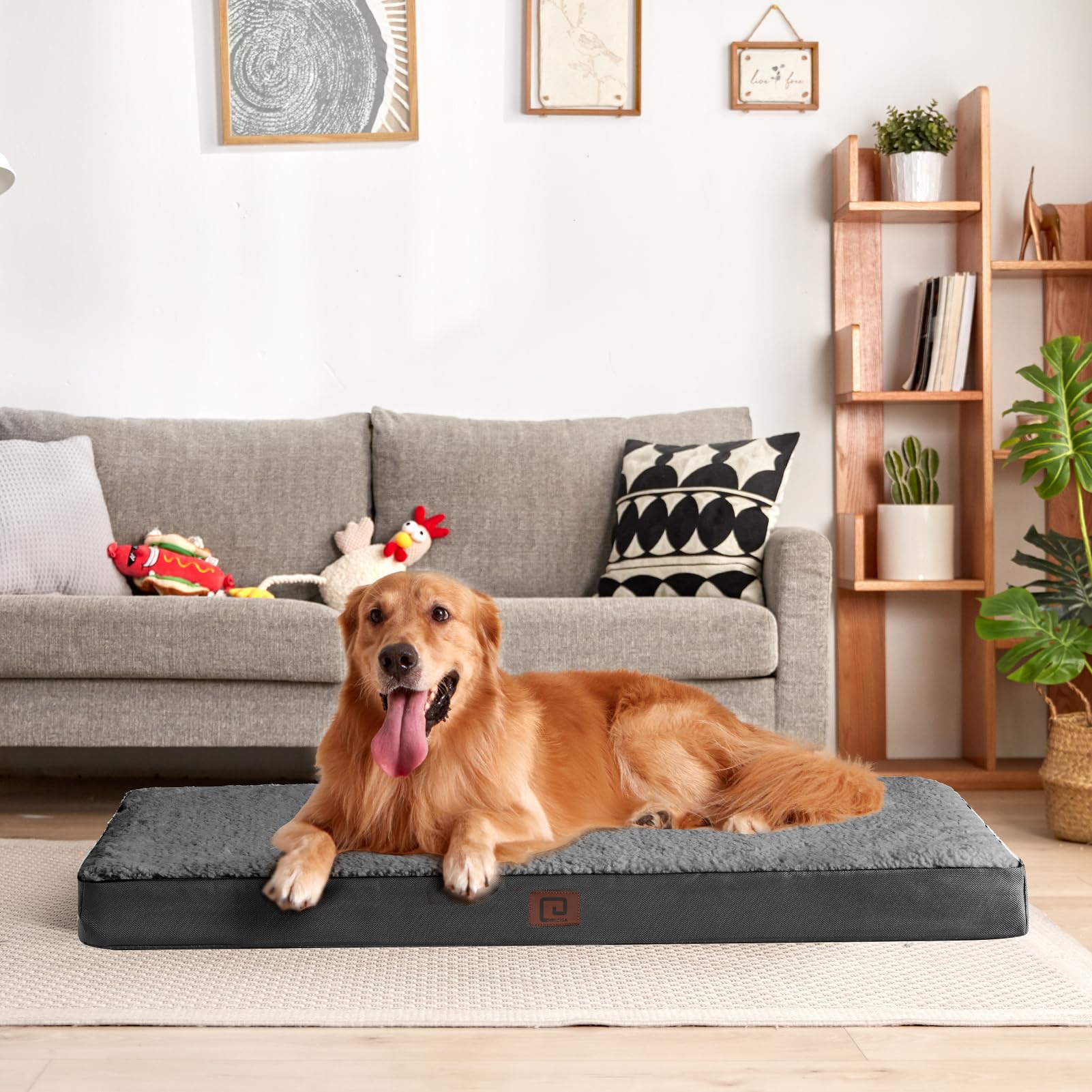 Foto 8 pulgar | Cama Ortopédica Para Perros Eheyciga Xxl Para Perros Gigantes, Gris, 120 X 75 Cm - Venta Internacional.