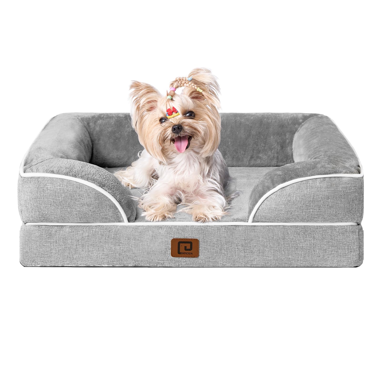 Cama Ortopédica Para Perros Eheyciga, Impermeable, Viscoelástica, Gris - Venta Internacional.