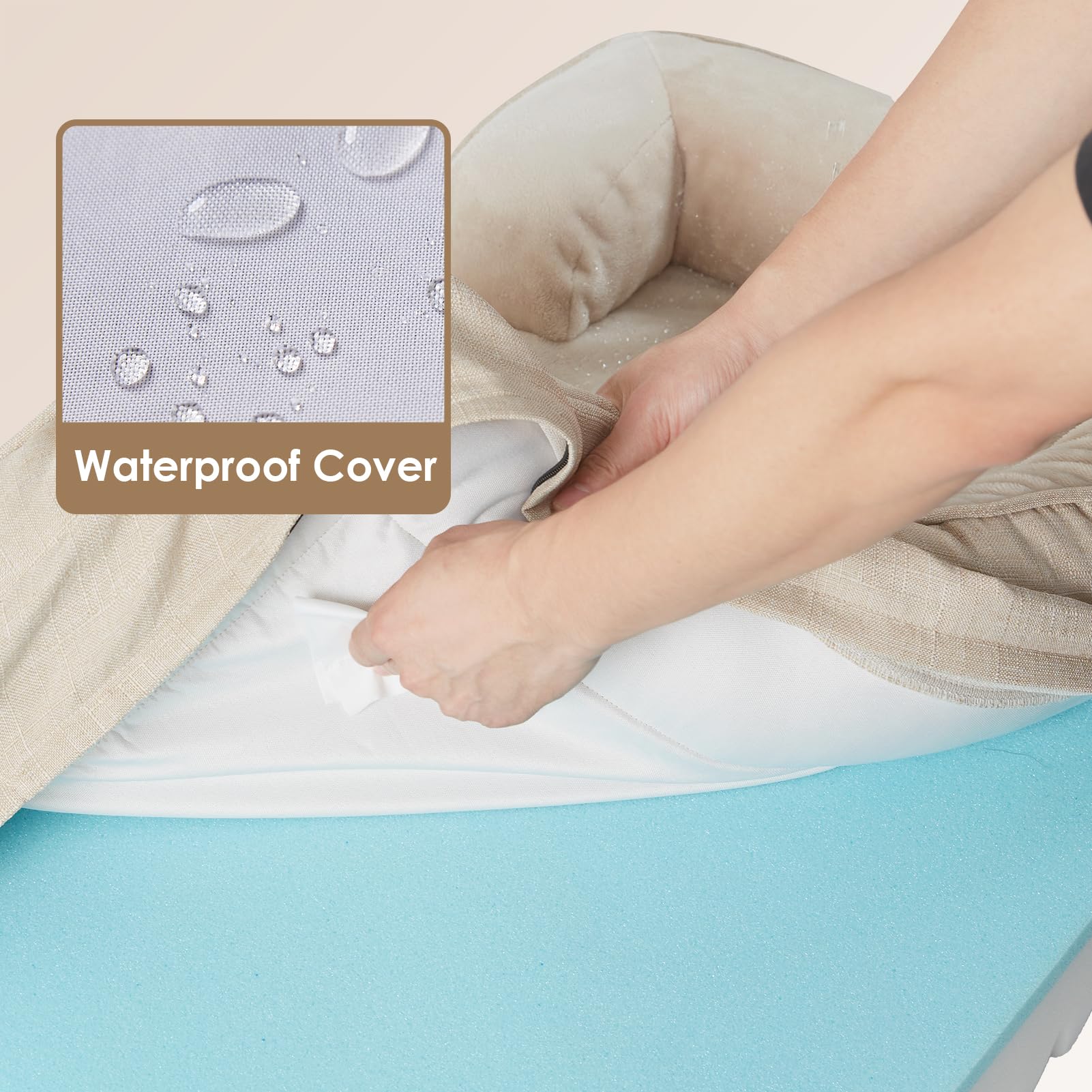 Foto 4 pulgar | Cama Ortopédica Para Perros Eheyciga, Extragrande, De Espuma Viscoelástica Impermeable - Venta Internacional.