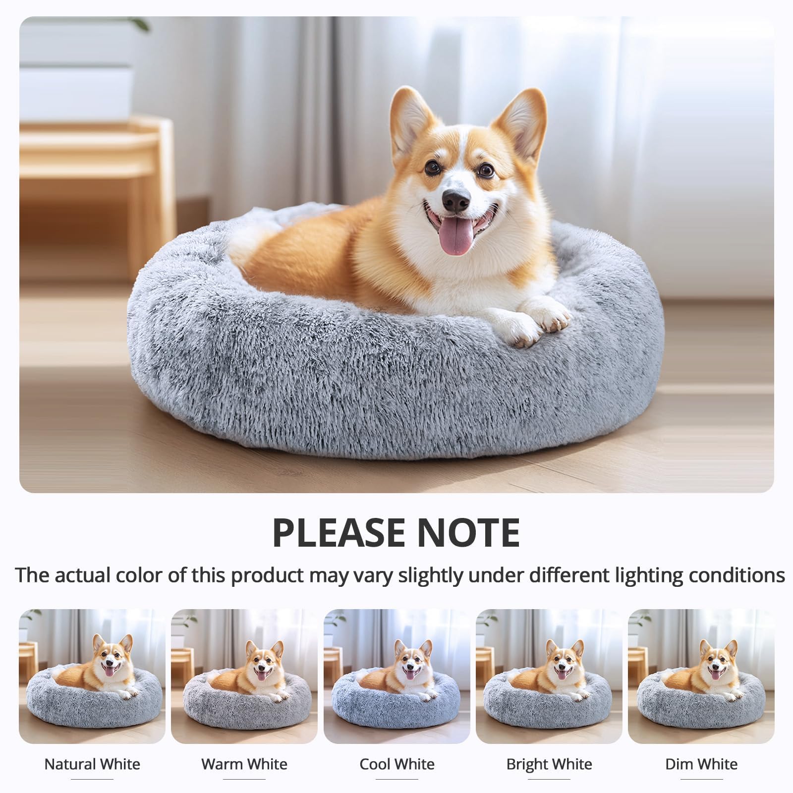 Foto 7 pulgar | Cama Para Mascotas Jollyvogue, Pequeño Y Relajante, Con Forma De Rosquilla, Para Perros Y Gatos - Venta Internacional.