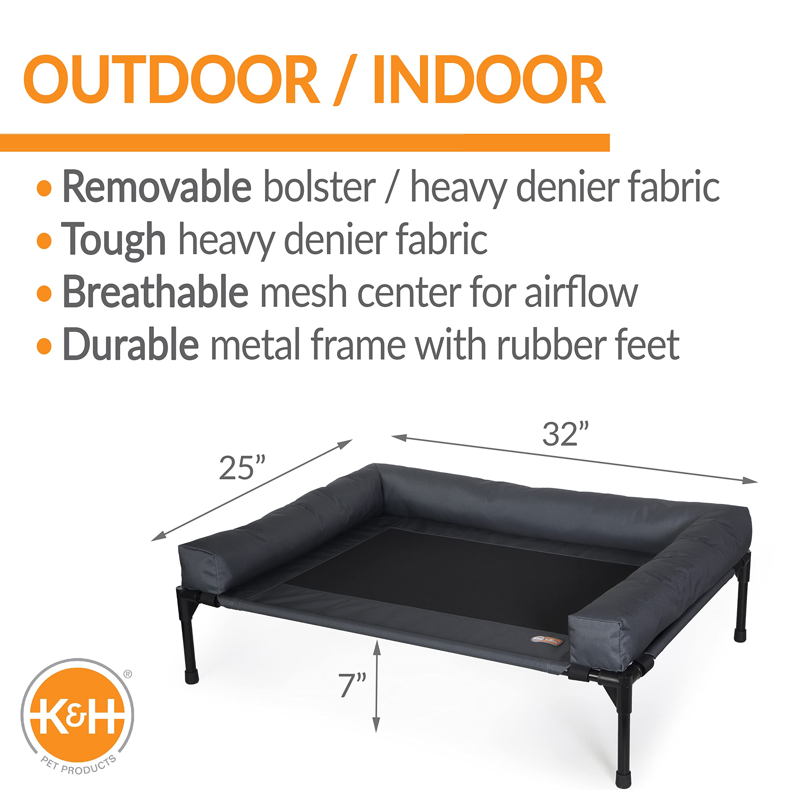 Foto 3 pulgar | Cama Para Perros K&h Pet Products Bolster, Cuna Para Perros, Refrigeración Interior Y Exterior - Venta Internacional.