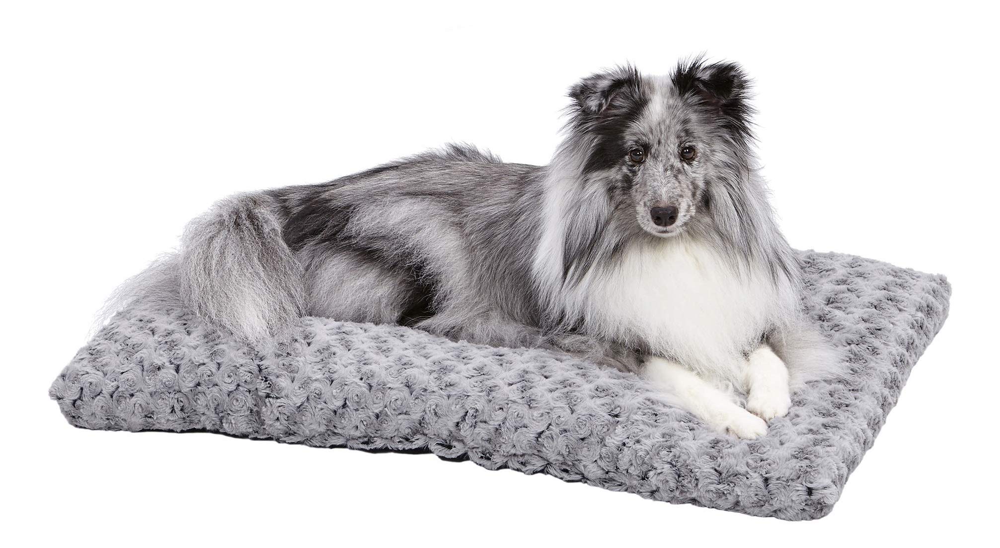 Cama Para Perros Midwest Homes Para Mascotas De Felpa En Forma De Espiral Gris, 74 X 53 X 5 Cm - Venta Internacional.