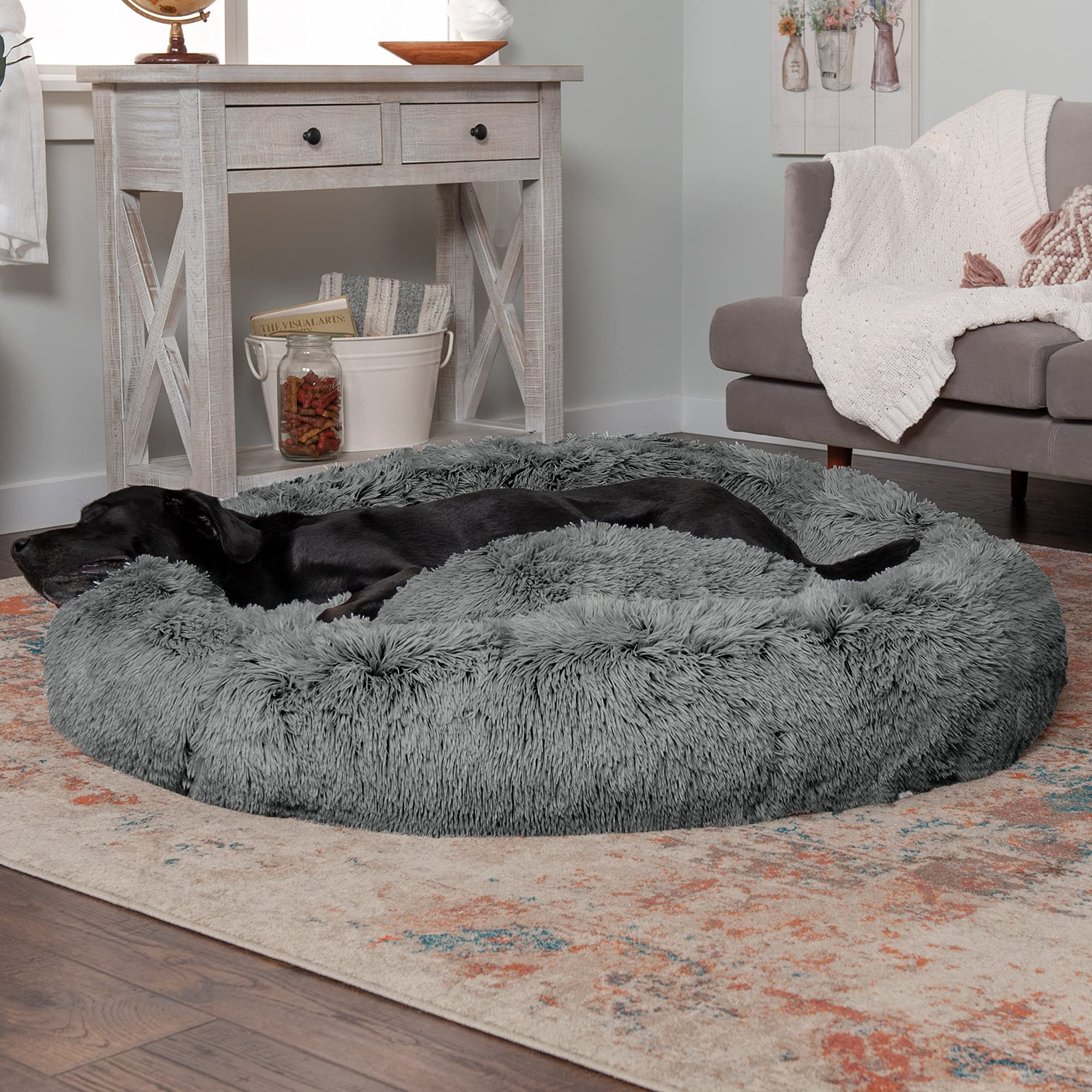 Foto 4 pulgar | Cama Para Perros Furhaven Calming Donut Recargable Con Funda Lavable - Venta Internacional.