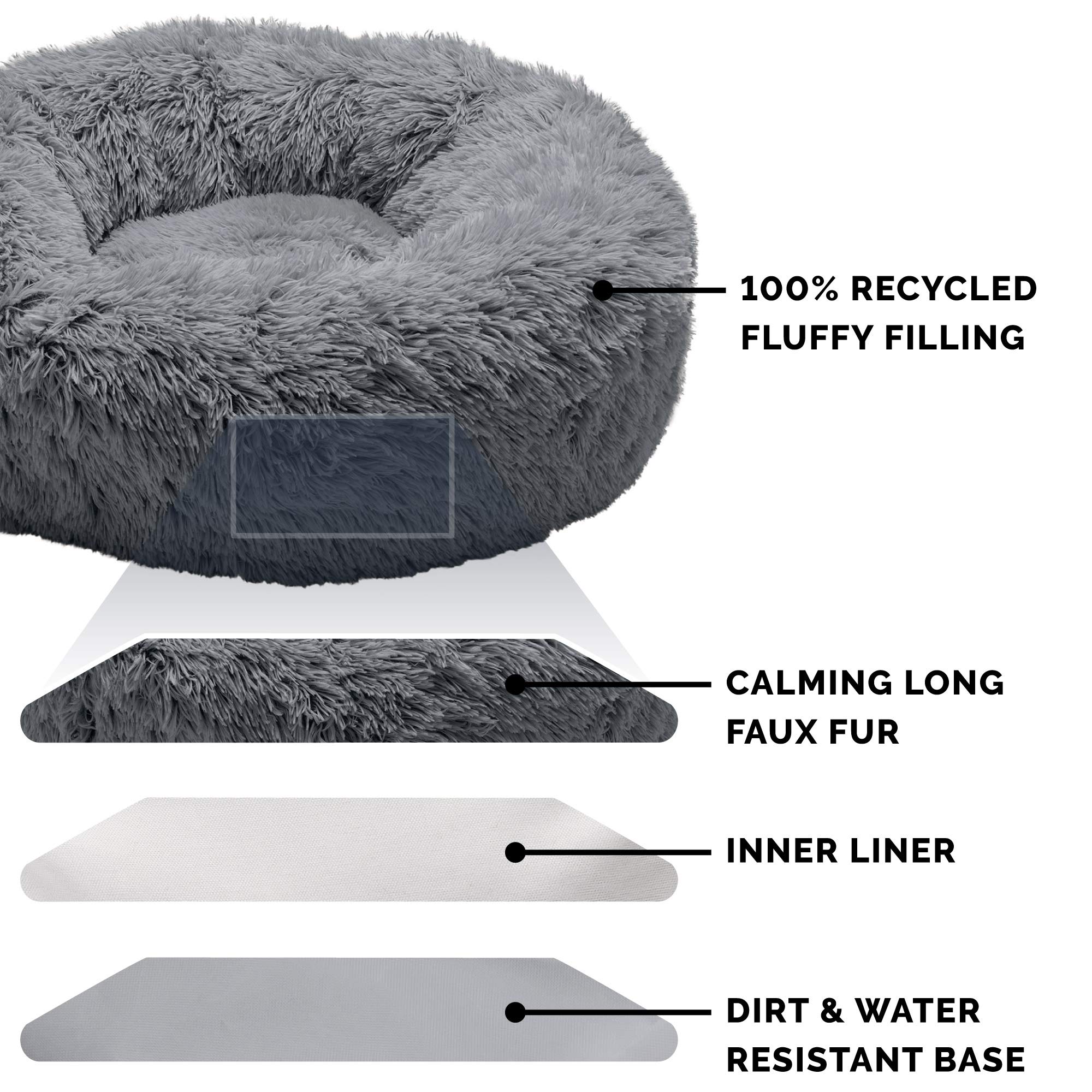 Foto 5 pulgar | Cama Para Perros Furhaven Calming Donut Recargable Con Funda Lavable - Venta Internacional.