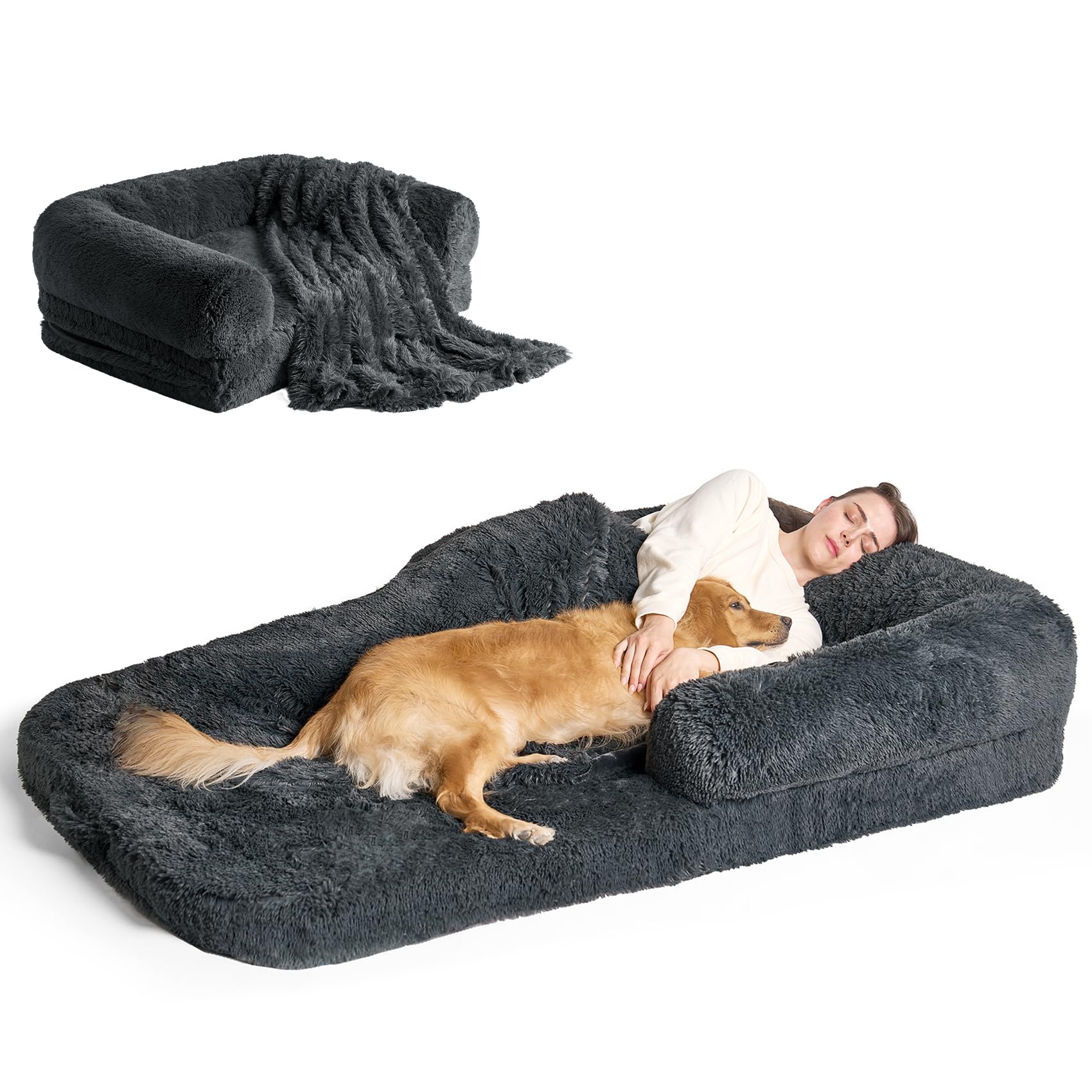 Foto 2 pulgar | Cama Para Perros Eheyciga, Plegable, Ortopédica, Espuma Viscoelástica, Gris Oscuro - Venta Internacional.