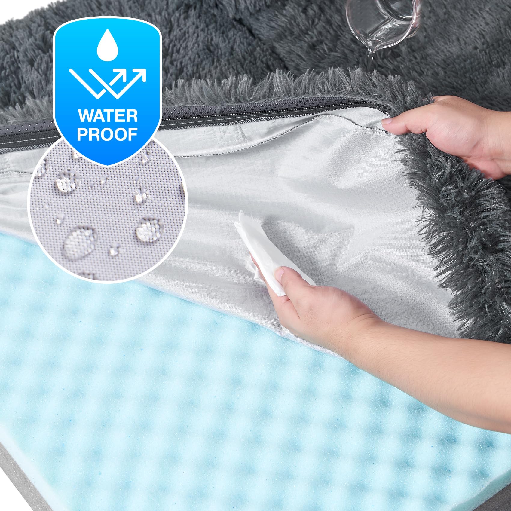 Foto 6 pulgar | Cama Para Perros Eheyciga, Plegable, Ortopédica, Espuma Viscoelástica, Gris Oscuro - Venta Internacional.