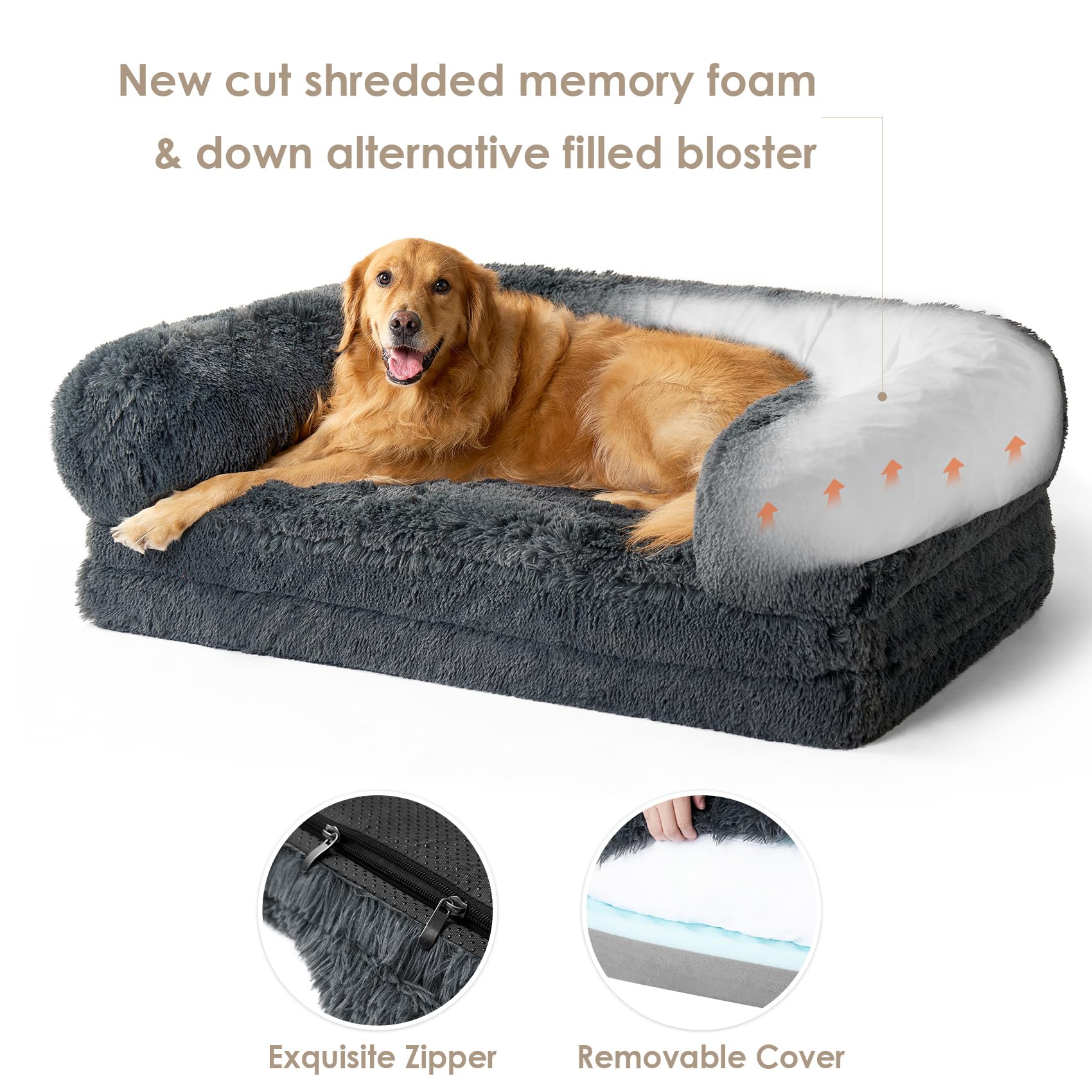 Foto 7 pulgar | Cama Para Perros Eheyciga, Plegable, Ortopédica, Espuma Viscoelástica, Gris Oscuro - Venta Internacional.