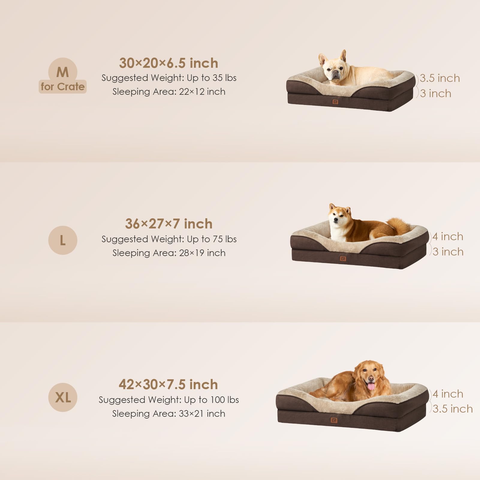 Foto 6 pulgar | Sofá Cama Para Perros Eheyciga, Ortopédico Extra Grande E Impermeable - Venta Internacional.
