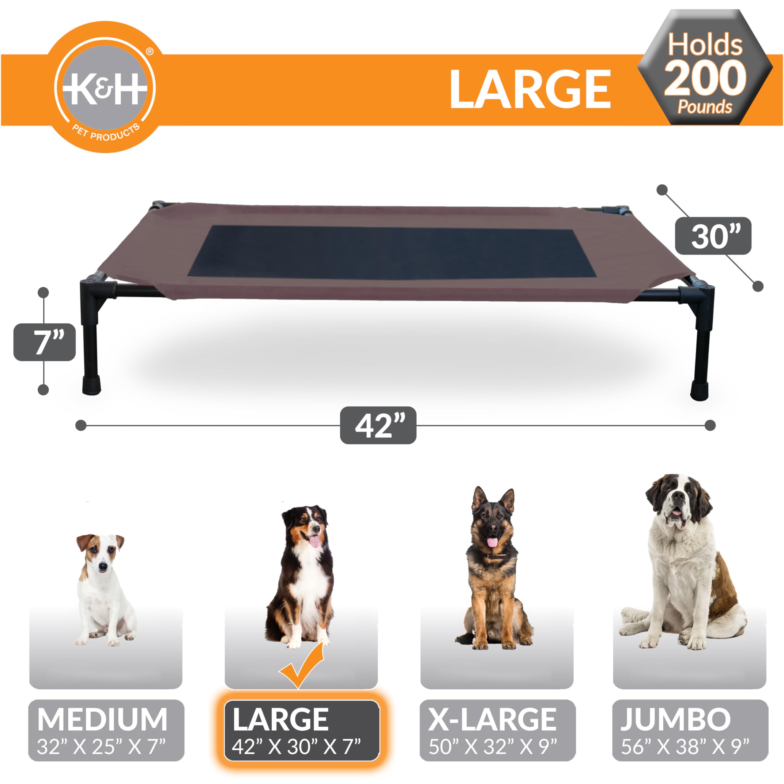 Foto 6 pulgar | Cuna Elevada Para Perros K&h Pet Products Outdoor Para Perros Grandes - Venta Internacional.