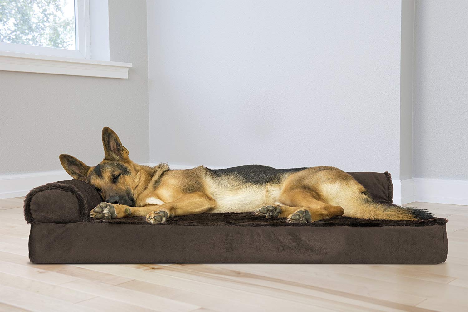 Foto 6 pulgar | Cama Ortopédica Furhaven De Felpa Y Terciopelo Para Perros Grandes - Venta Internacional.