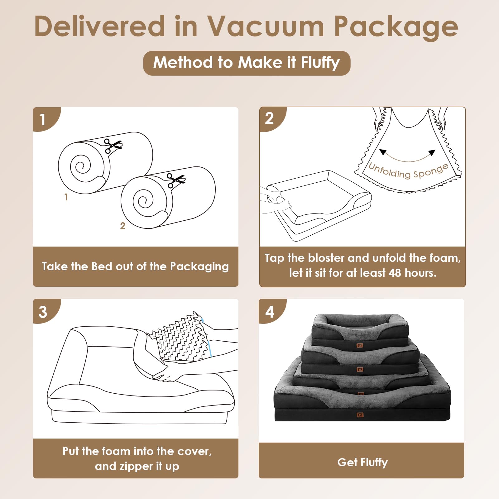 Foto 8 pulgar | Cama Para Perros Eheyciga Sofá Ortopédico Extra Grande De Espuma Viscoelástica Xl - Venta Internacional.