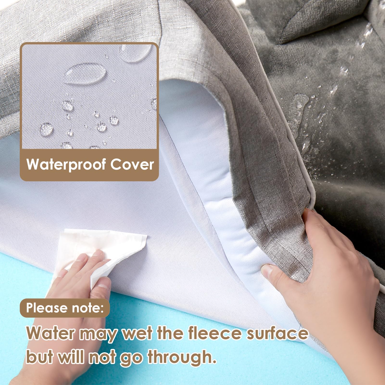 Foto 4 pulgar | Cama Para Perros Eheyciga Orthopedic Xl, Impermeable, Viscoelástica, Gris - Venta Internacional.