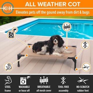 Foto 2 | Cuna Para Perros K&h Pet Products, Cama De Refrigeración Elevada Para Exteriores, Tamaño M - Venta Internacional.