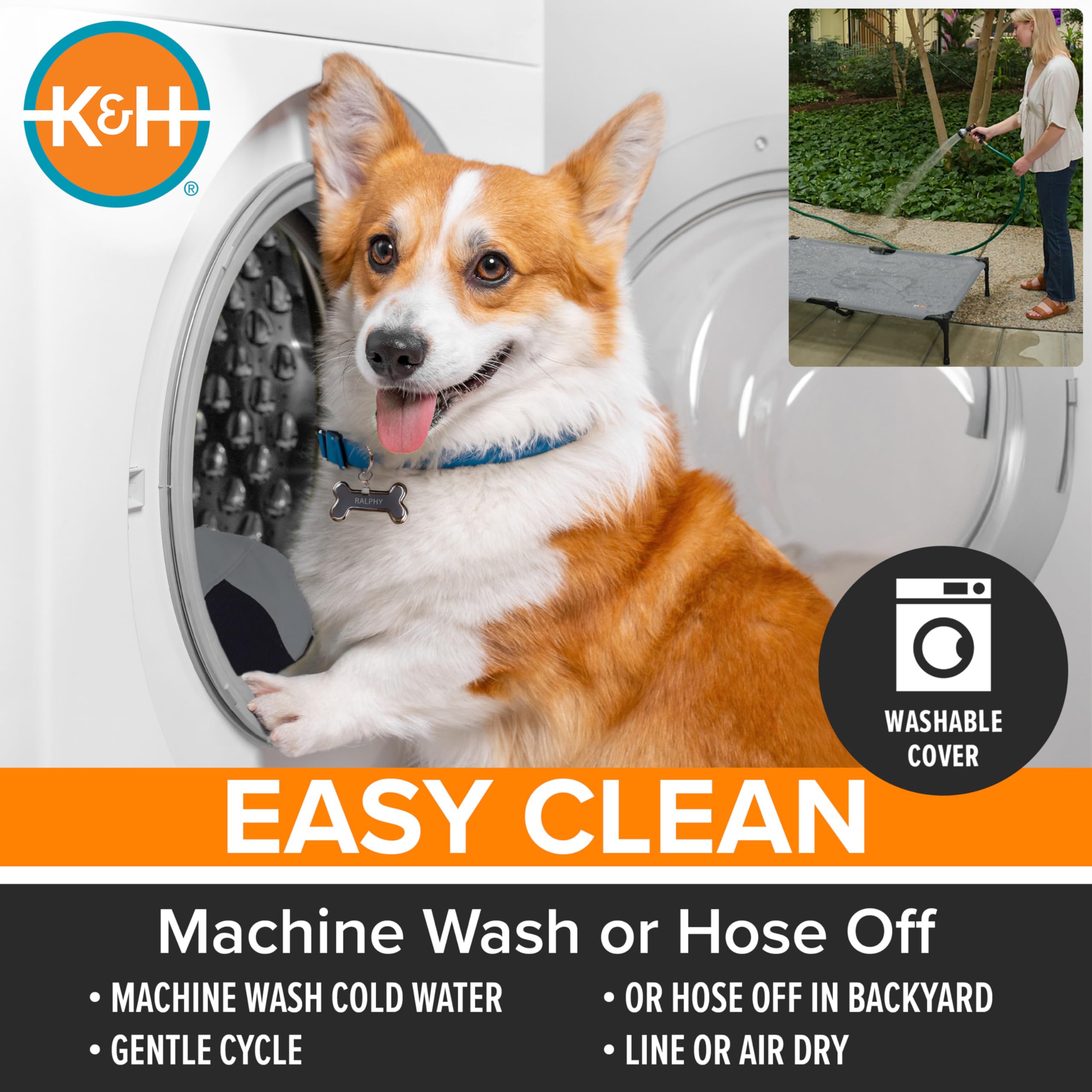 Foto 7 | Cuna Para Perros K&h Pet Products, Cama De Refrigeración Elevada Para Exteriores, Tamaño M - Venta Internacional.
