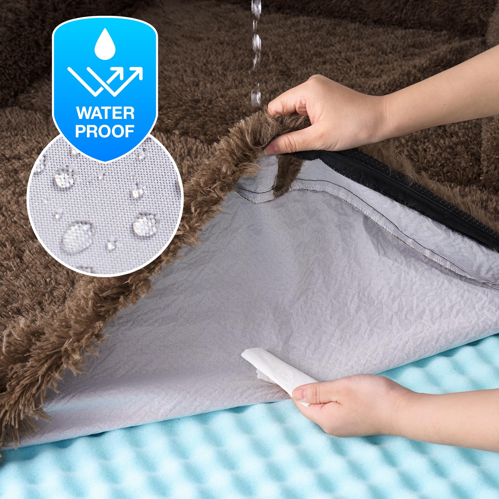 Foto 6 pulgar | Cama Para Perros Humanos Eheyciga, Plegable, Ortopédica, Espuma Viscoelástica, Marrón - Venta Internacional.