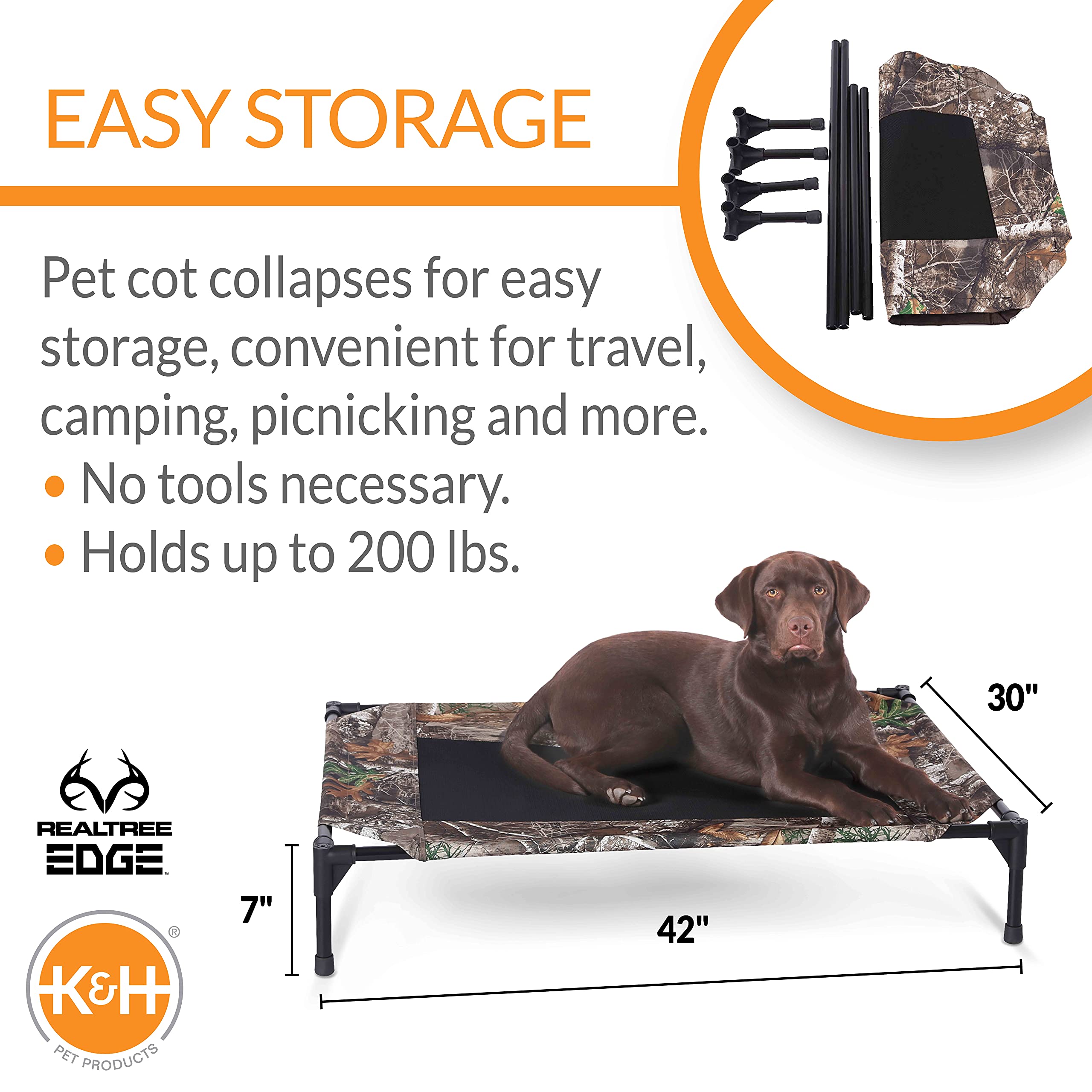 Foto 3 pulgar | Cuna Elevada Para Perros K&h Pet Products Outdoor Para Perros Grandes - Venta Internacional.