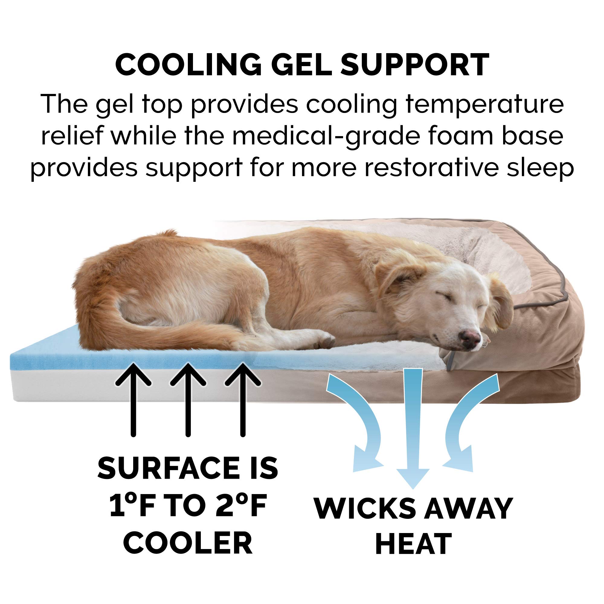 Foto 5 pulgar | Cama De Gel Refrescante Para Perros Furhaven Para Perros Grandes De Hasta 43 Kg - Venta Internacional.
