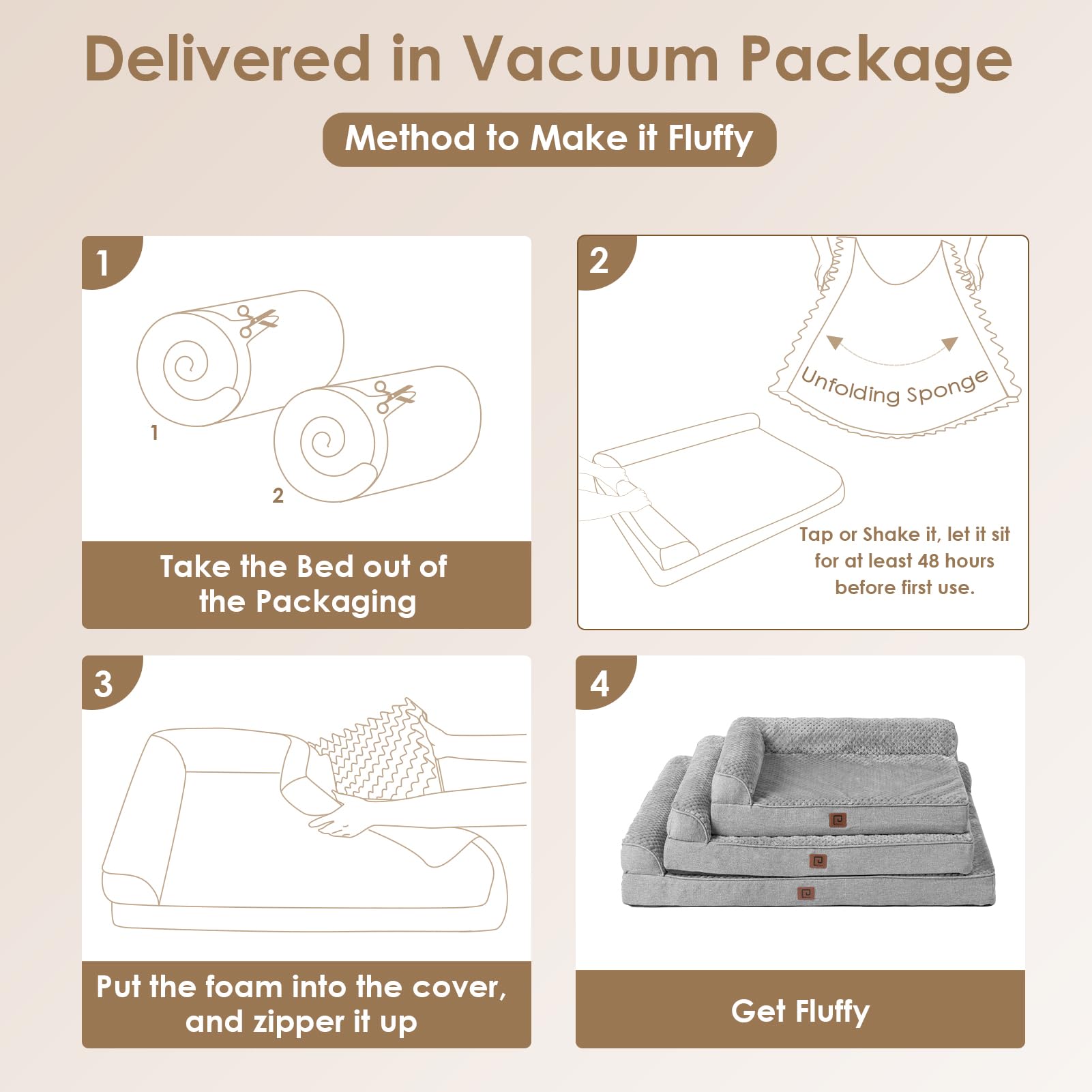 Foto 7 pulgar | Cama Para Perros Eheyciga, Ortopédica, De Espuma Viscoelástica, Grande, Impermeable - Venta Internacional.