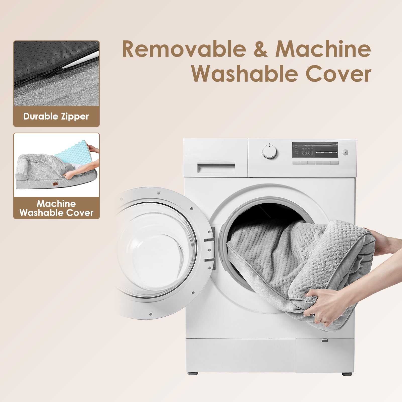 Foto 8 pulgar | Cama Para Perros Eheyciga, Ortopédica, De Espuma Viscoelástica, Grande, Impermeable - Venta Internacional.