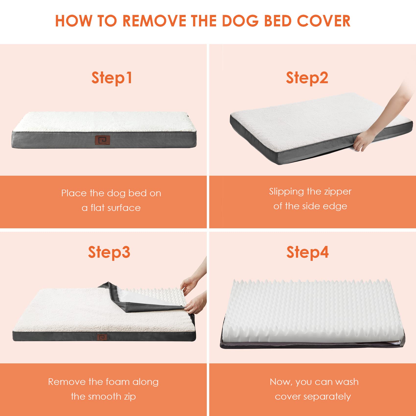 Foto 6 pulgar | Cama Ortopédica Para Perros Eheyciga Xl Para Perros Extra Grandes, Color Beige - Venta Internacional.