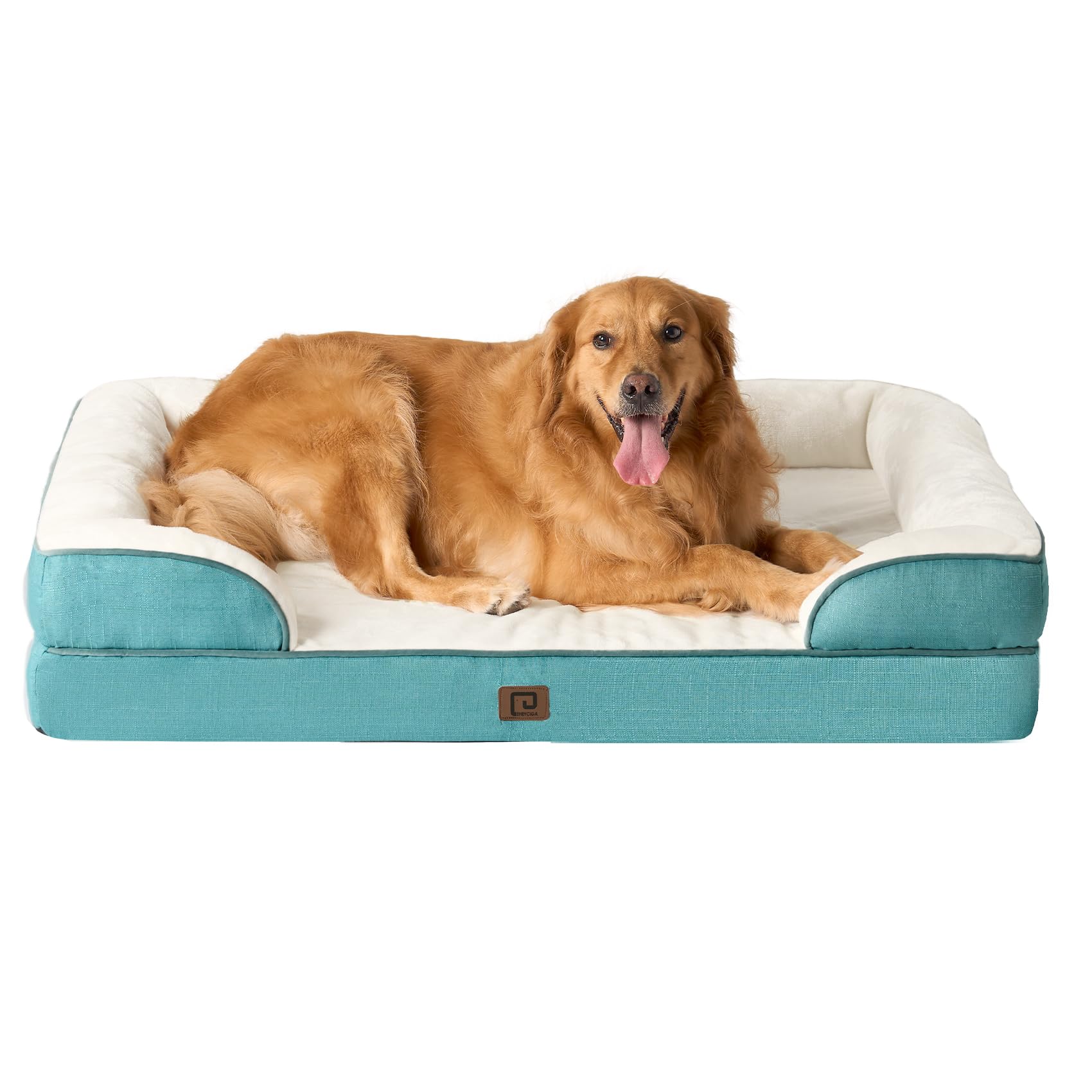 Cama Ortopédica Para Perros Eheyciga, Impermeable, Espuma Viscoelástica Xl, Turquesa - Venta Internacional.