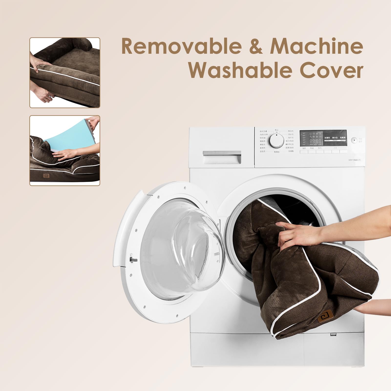 Foto 7 pulgar | Cama Ortopédica Para Perros Eheyciga, Impermeable, Espuma Viscoelástica, Grande - Venta Internacional.