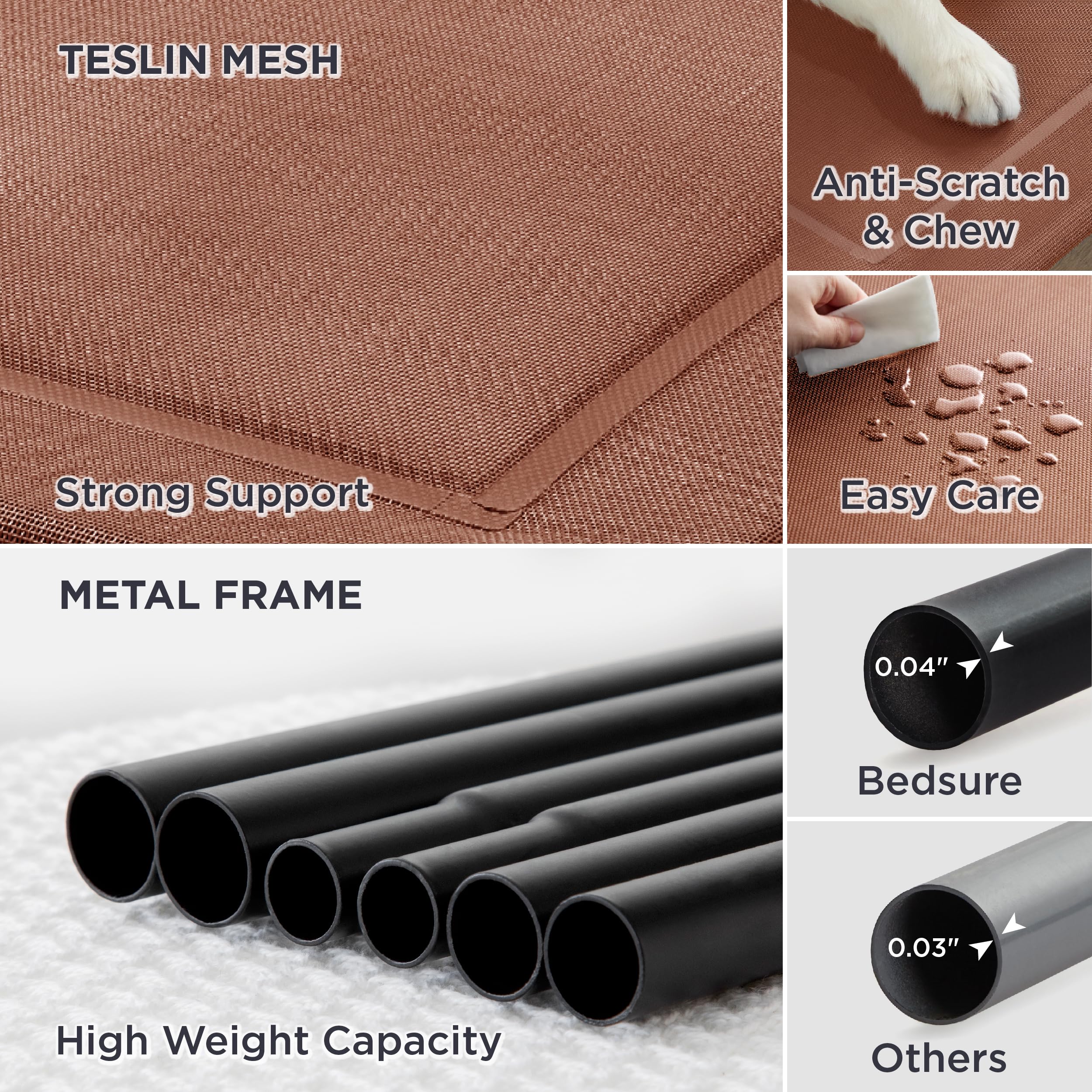 Foto 5 pulgar | Cama Para Perros, Tamaño Medio Elevado, Refrigeración Exterior, Terracota - Venta Internacional.